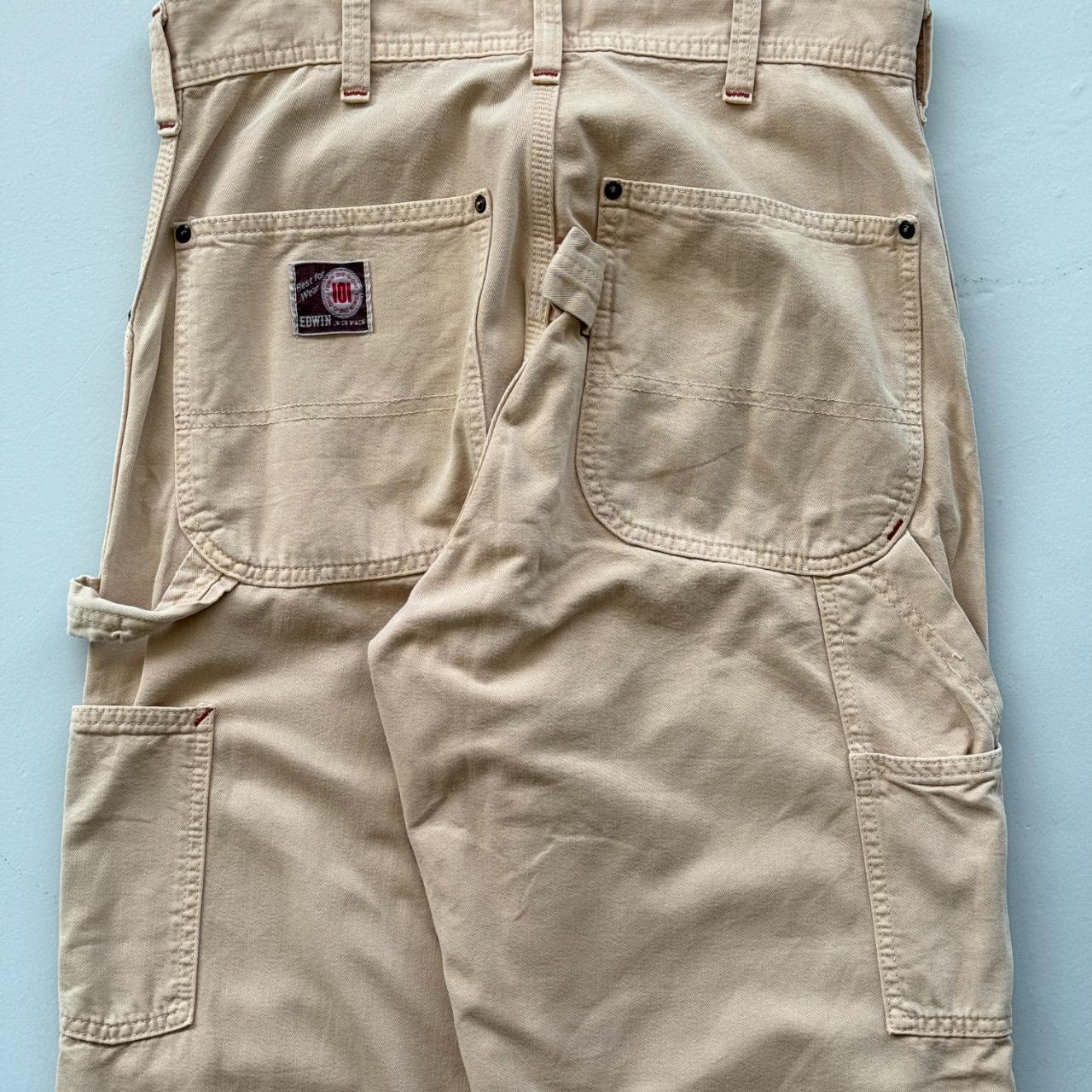 Cream Edwin 101 Canvas Carpenter 90's Vintage Pants - 28” x 29”
