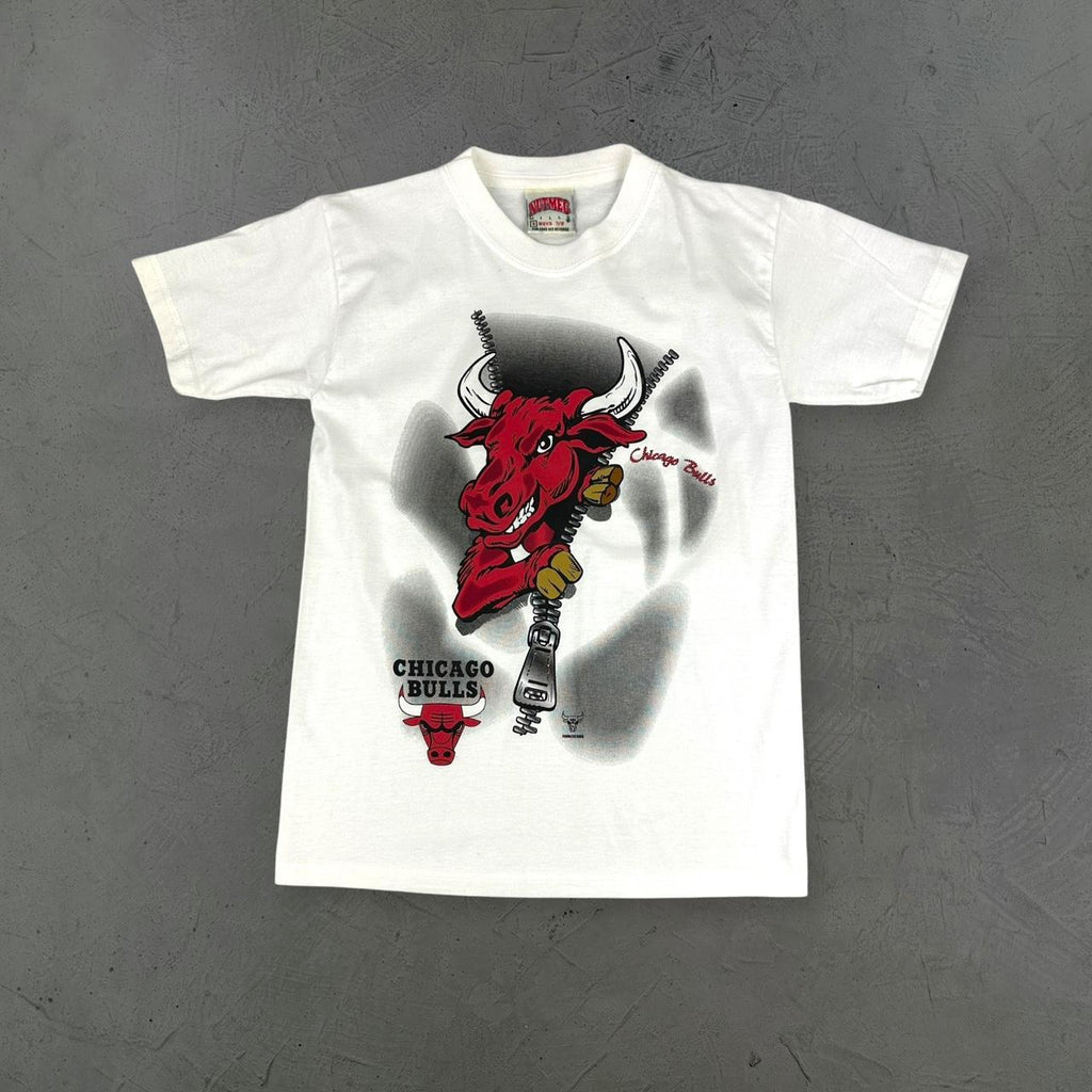 White Vintage Chicago Bulls NBA Baby T-shirt - Small Size 6/8