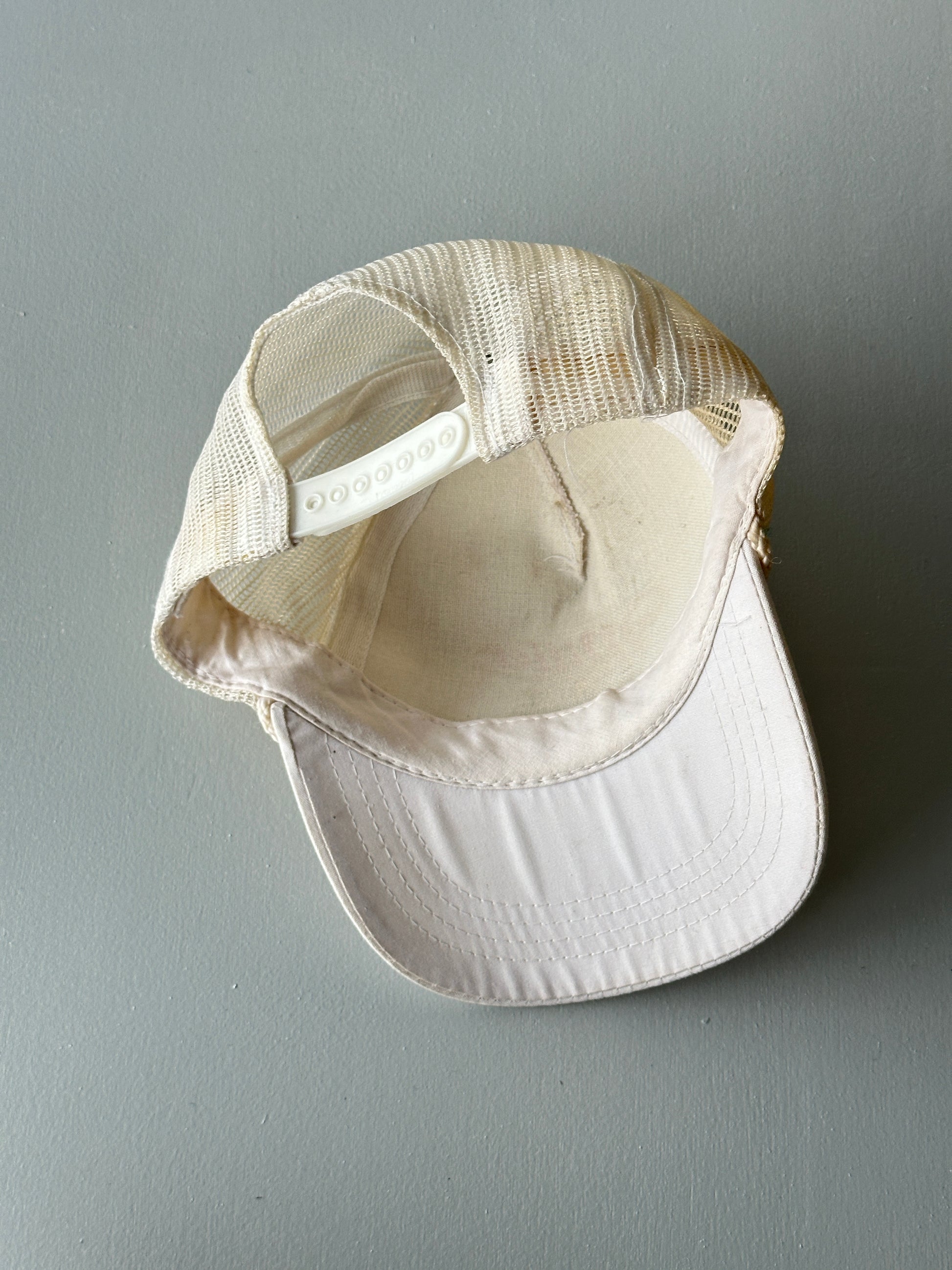 White / Cream Miller Racing 90's Vintage Mesh SnapBack Trucker Cap