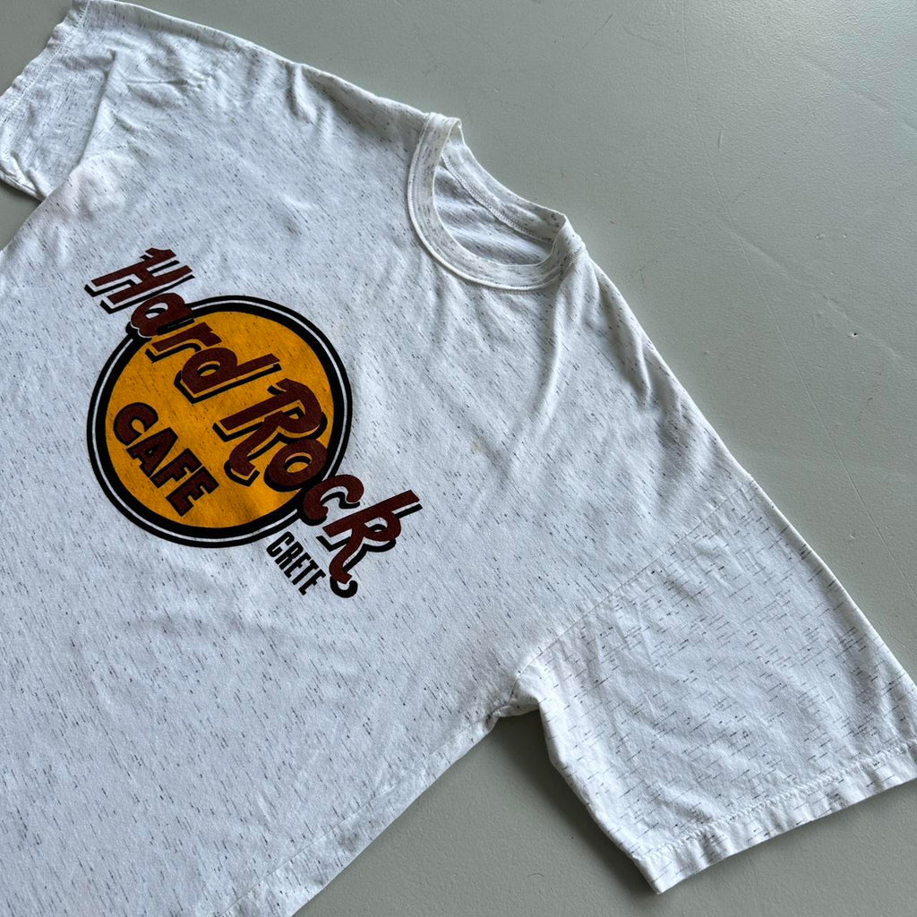 Grey Marl Hard Rock Cafe Crete Vintage T-shirt - Boxy XL
