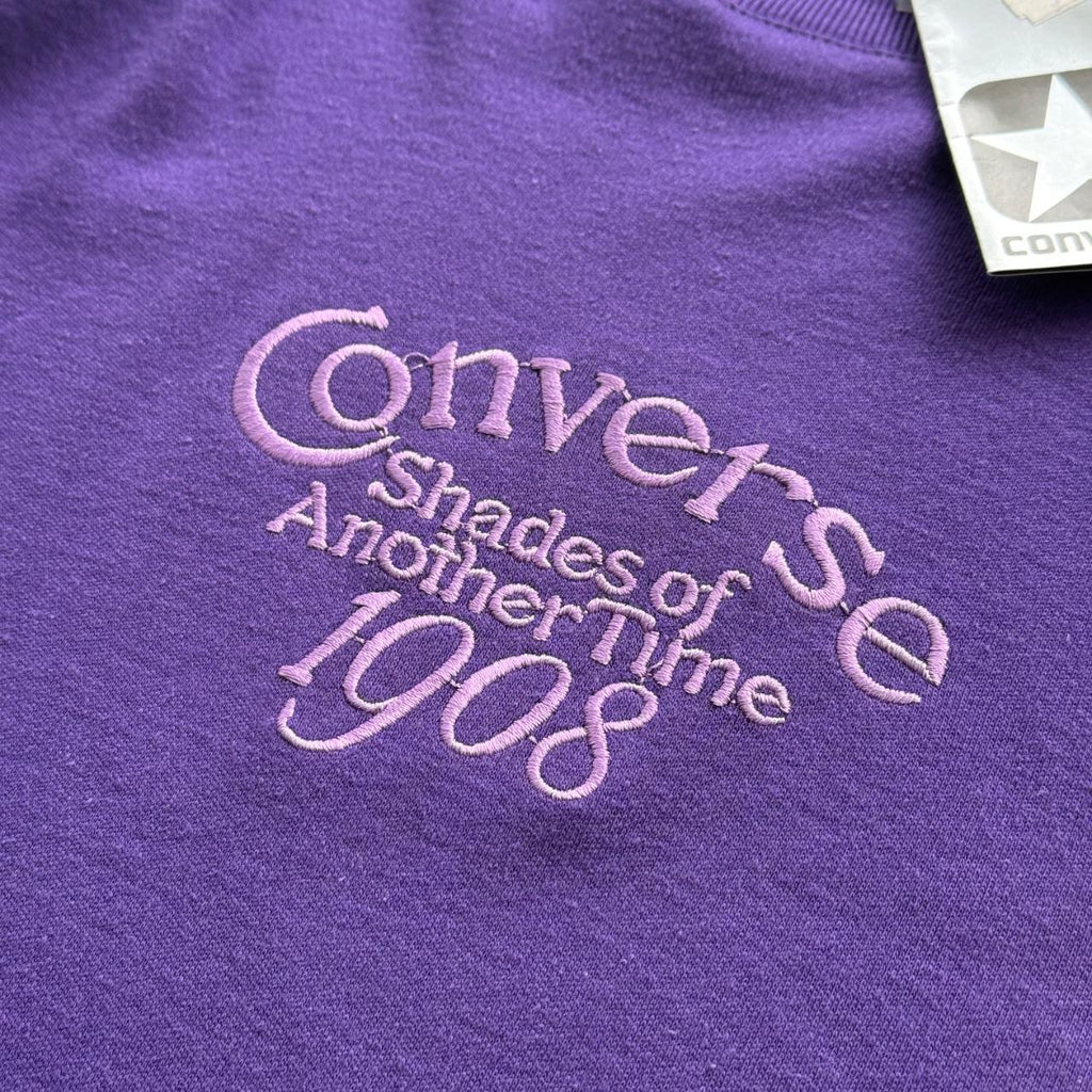 Purple Converse 90's Deadstock Graphic Mock Neck Sweatshirt - Large