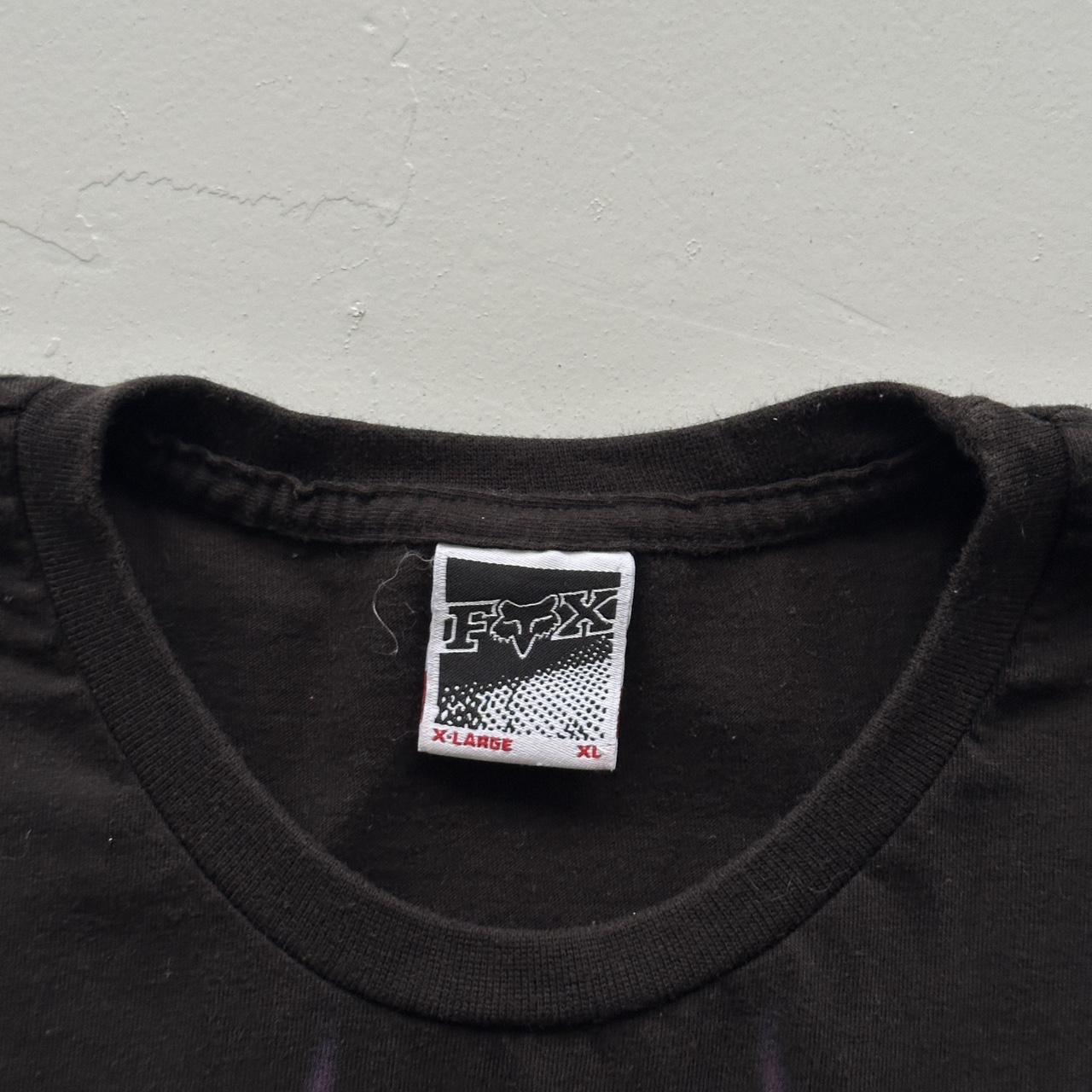 Black Fox Racing Y2K 00s Vintage Graphic T-Shirt - XL
