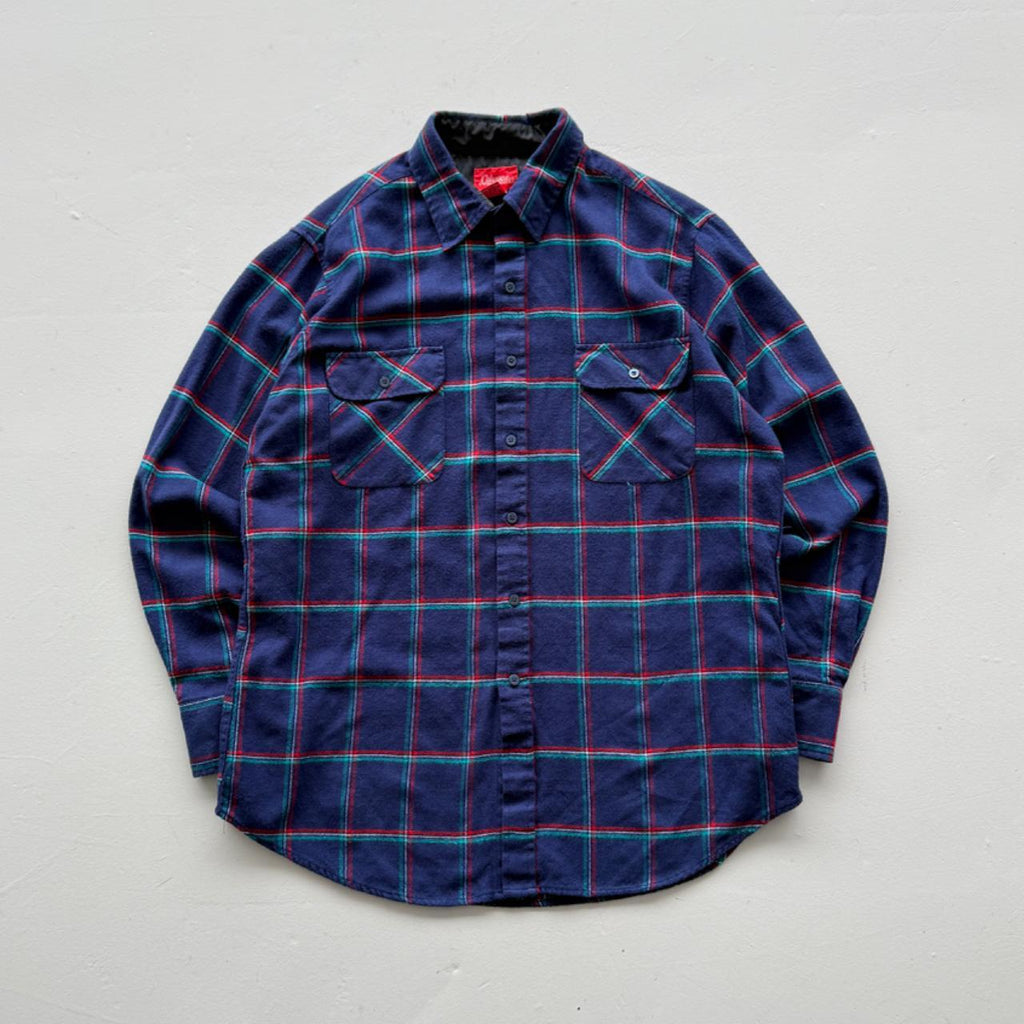 Blue Colman 90’s Vintage Flannel Long Sleeve Shirt - Large