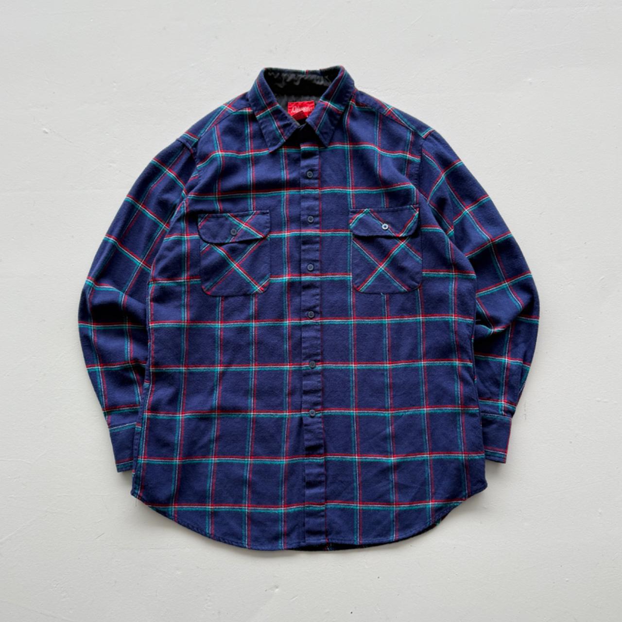 Blue Colman 90’s Vintage Flannel Long Sleeve Shirt - Large
