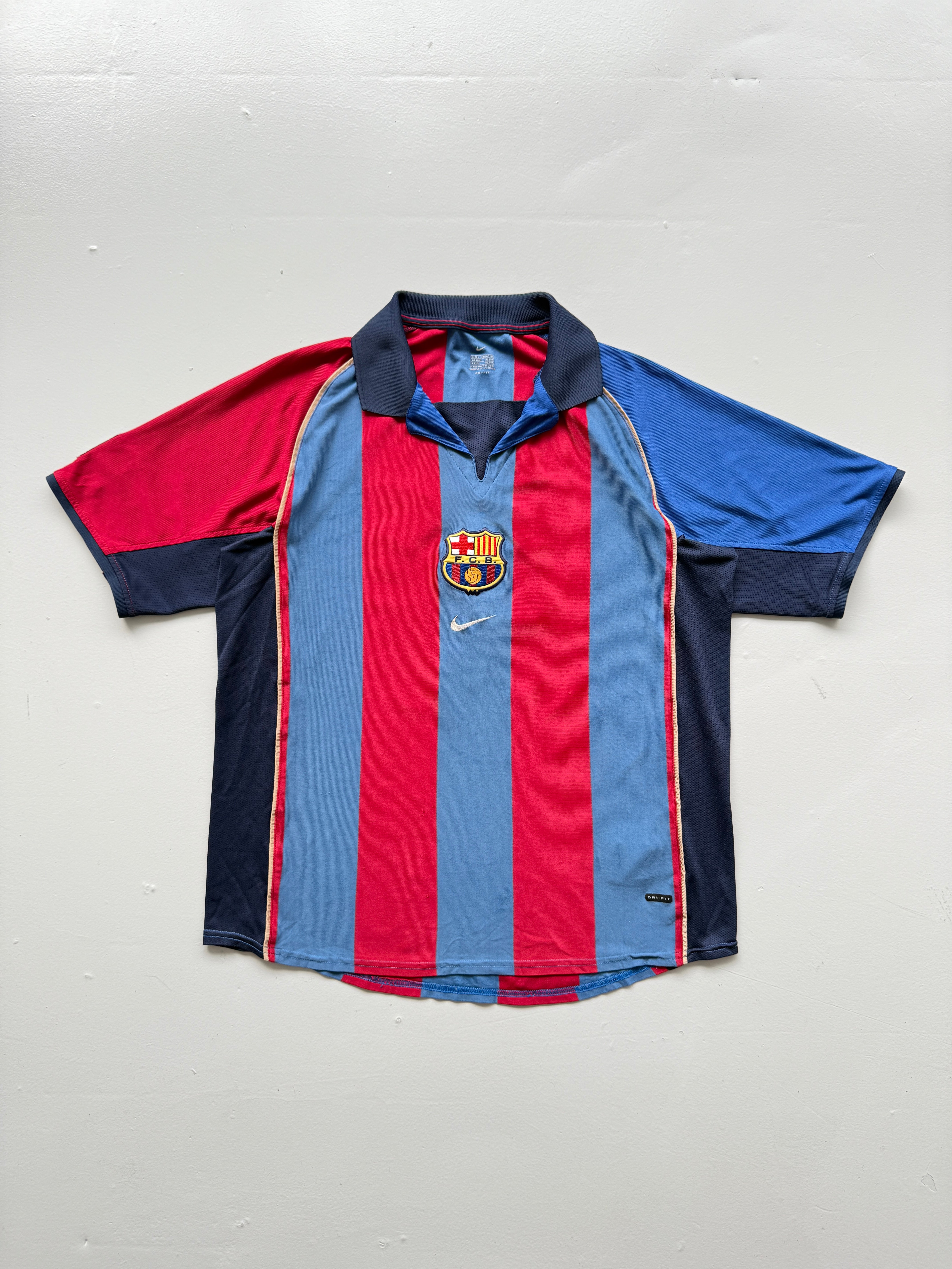 Nike FC Barcelona Rivaldo #10 00's Vintage Home Football Shirt