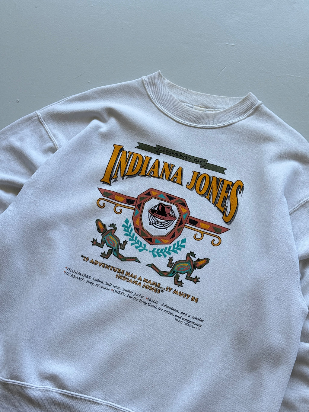 Indiana Jones Legend Of 90's Vintage Graphic Sweatshirt - Large