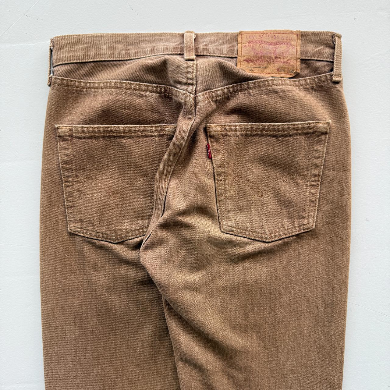 Brown Levi's 501 Denim 90's Vintage Jeans - 28” x 29”