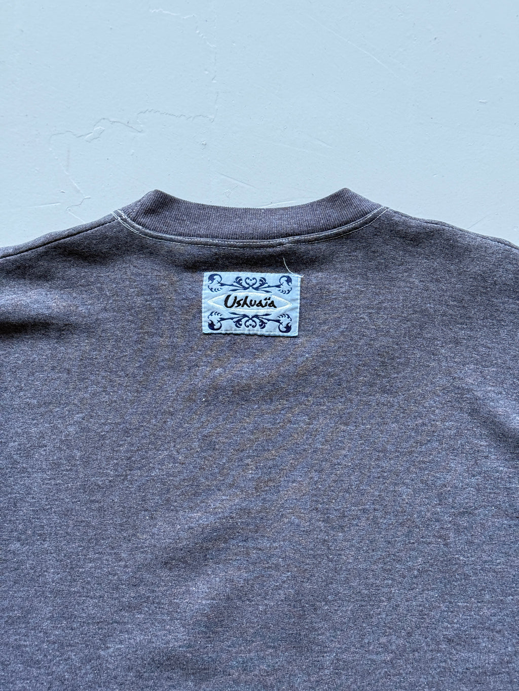 Grey Ushuaia 90's Vintage Surfer Graphic Sweatshirt - Large