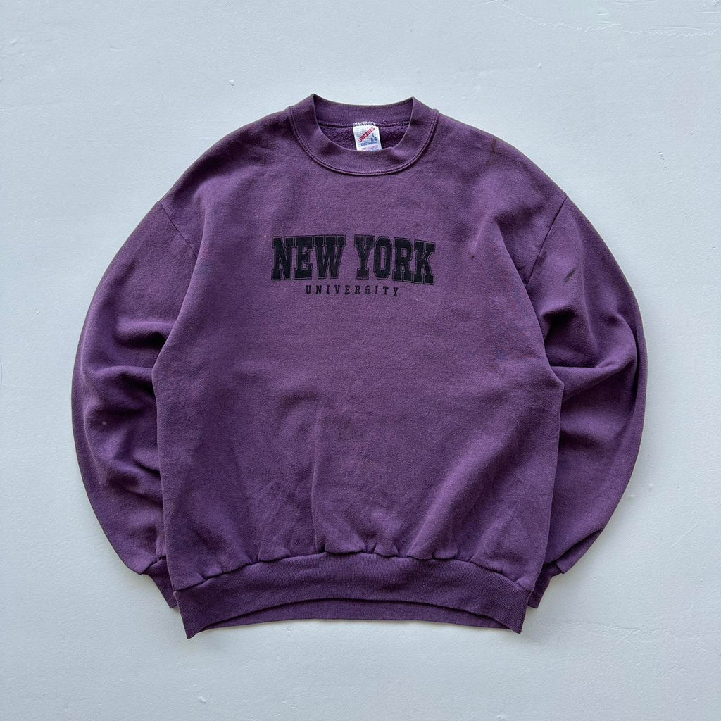 Purple New York University 90s Sweatshirt - Large