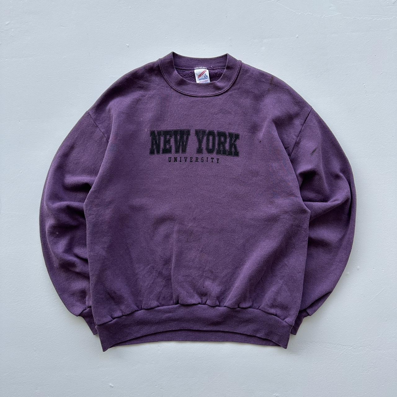 Purple New York University 90s Sweatshirt - Large
