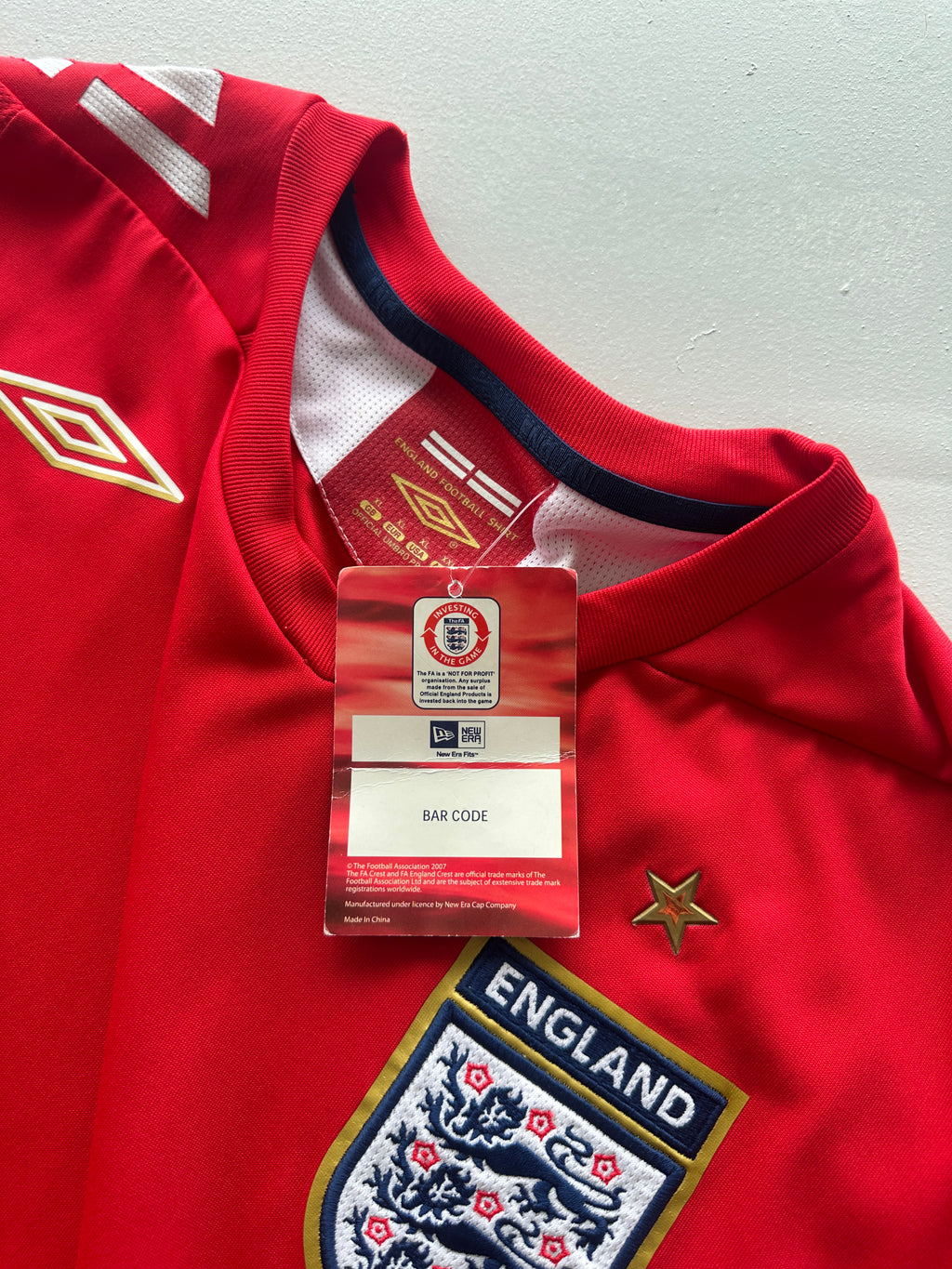 Umbro England Away 2006 Vintage Football Shirt Dead Stock - XL