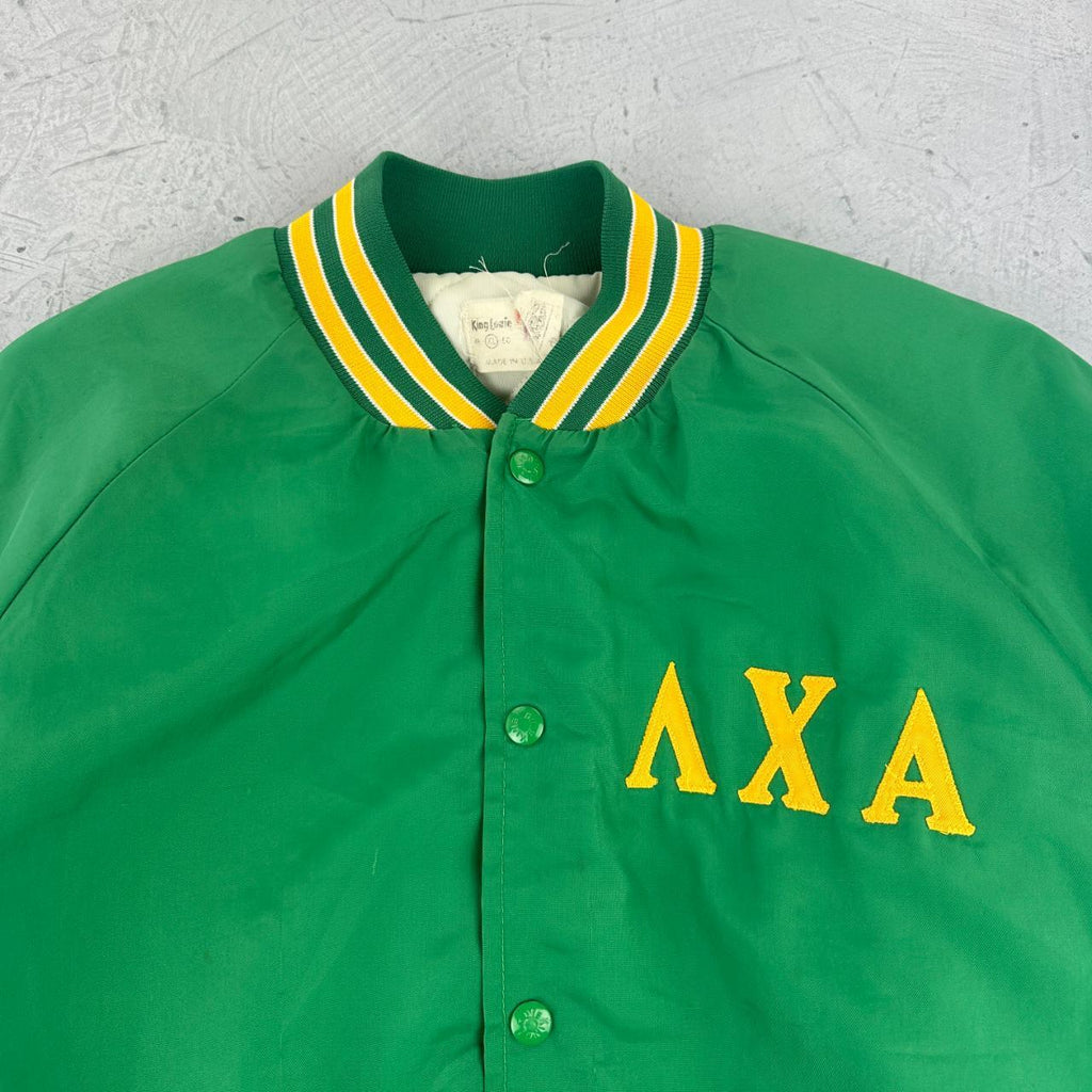 Lambda Chi 80s USA Green University Varsity Jacket - Large