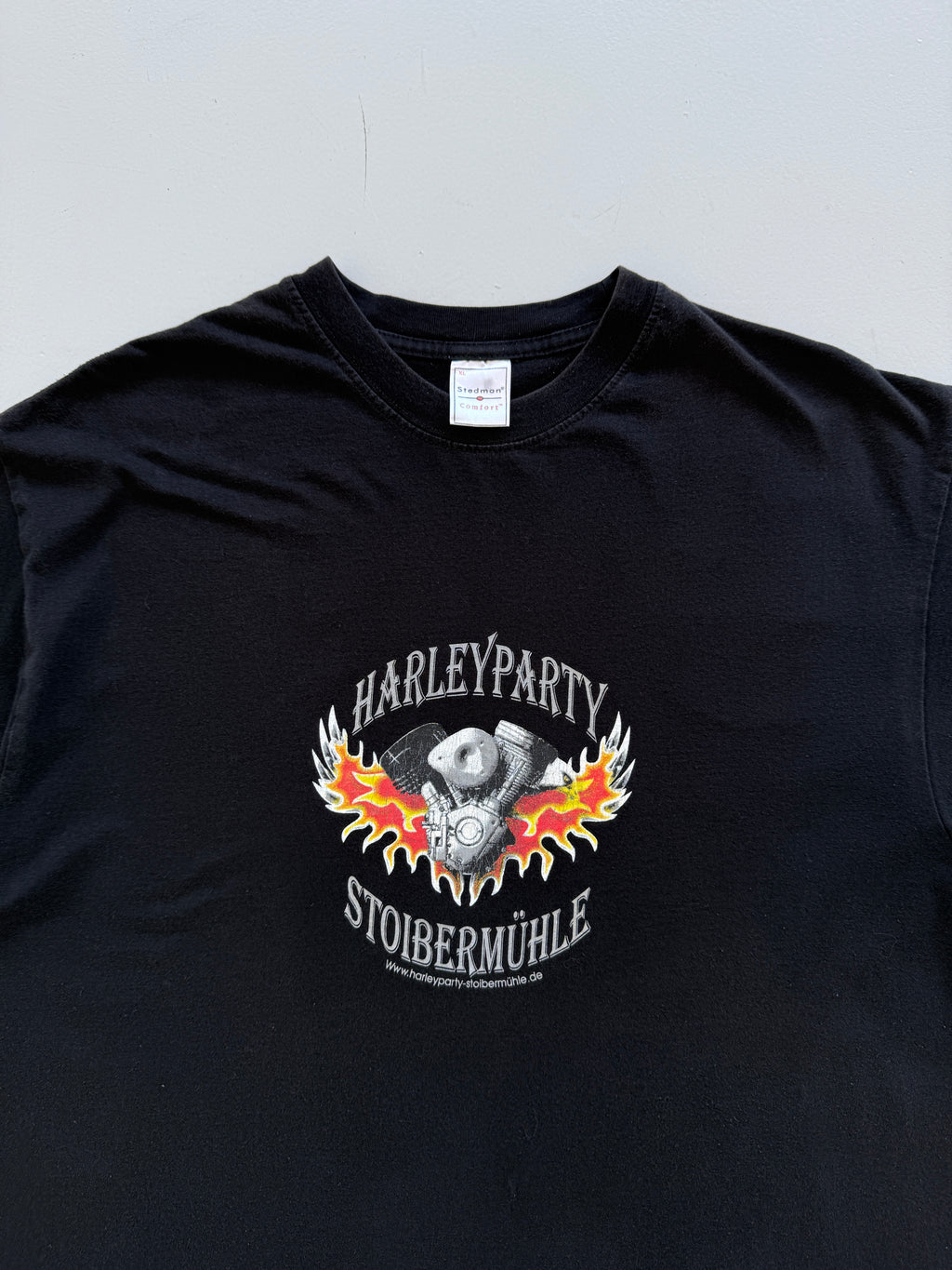 Black Harley Party 00's Vintage Harley Davidson Graphic T-Shirt - Large