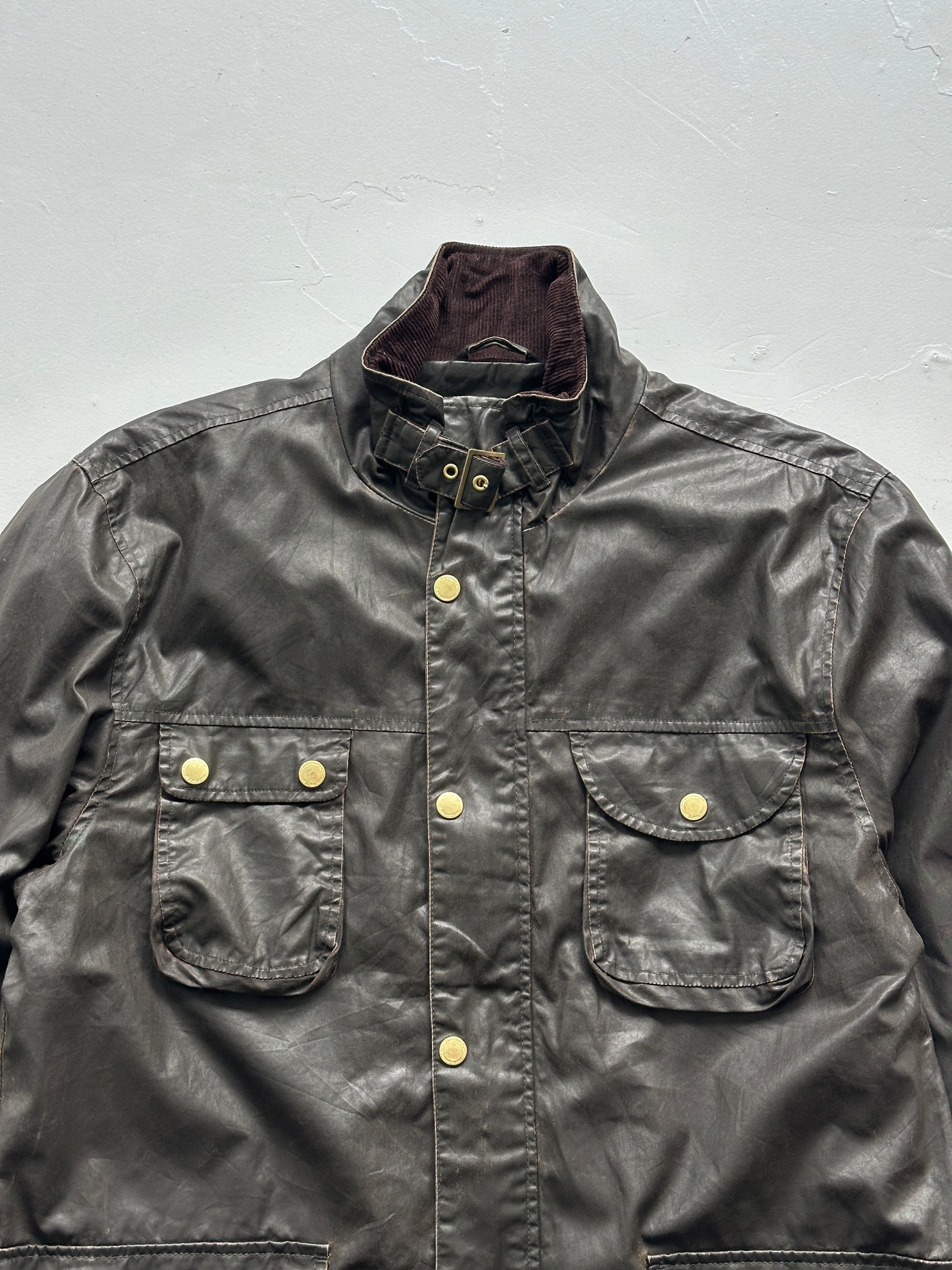 Brown Black Vintage Utility Field Jacket These Glory Days - Womens 12/14