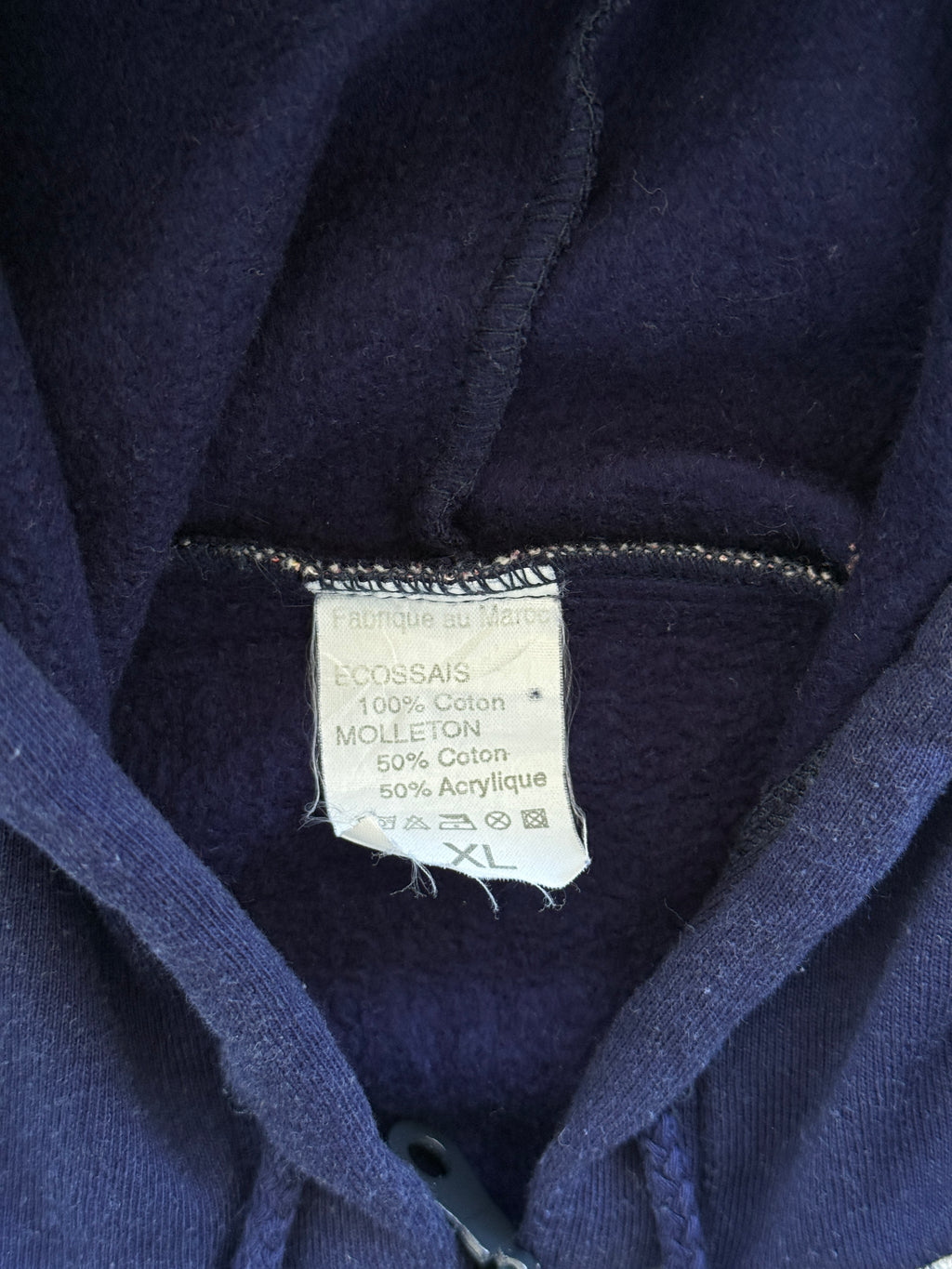 Navy Blue The Mix 90's Vintage Raver Chequered Shirt Hoodie - XL