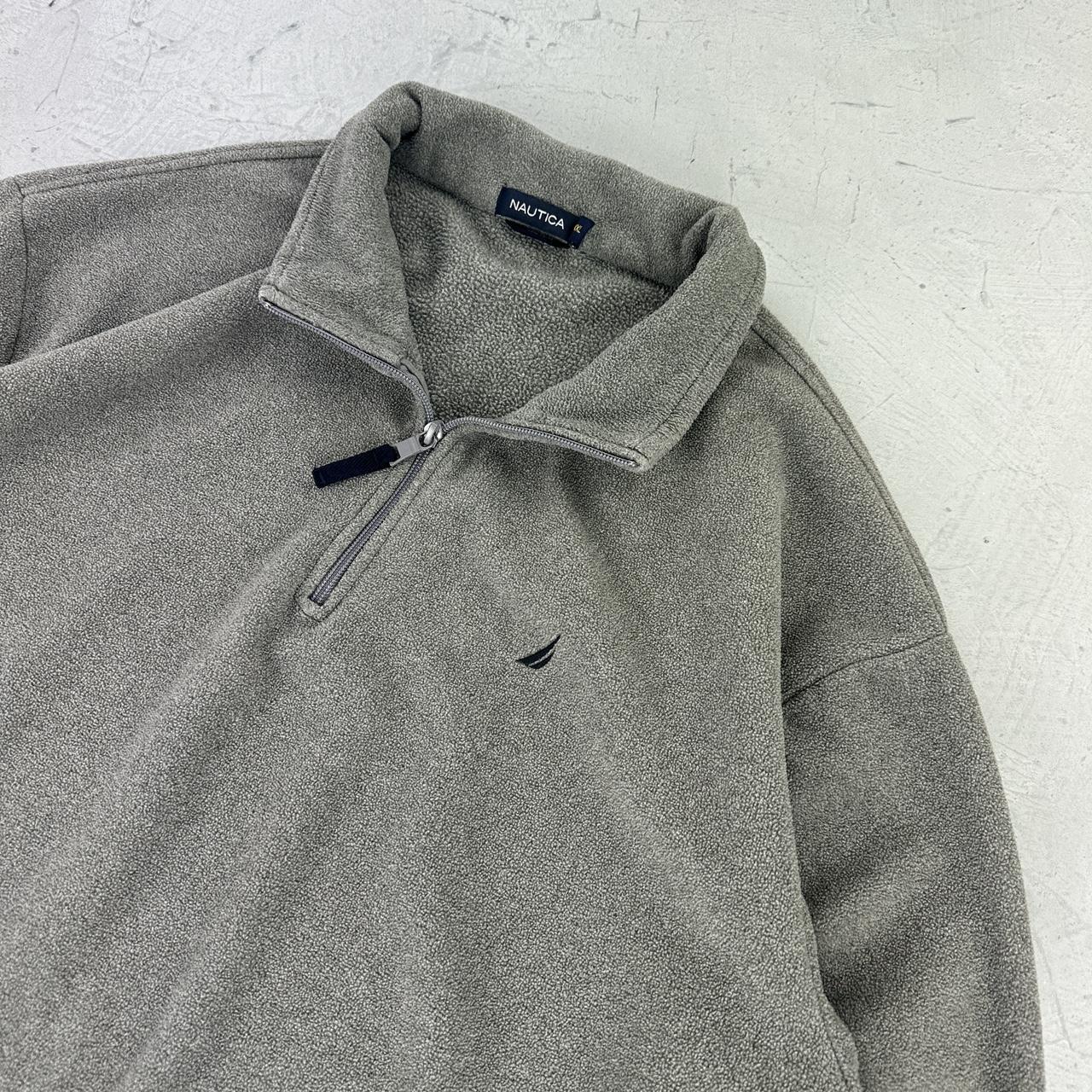 Grey Naurtica Quarter-Zip 90s vintage Fleece - 2XL