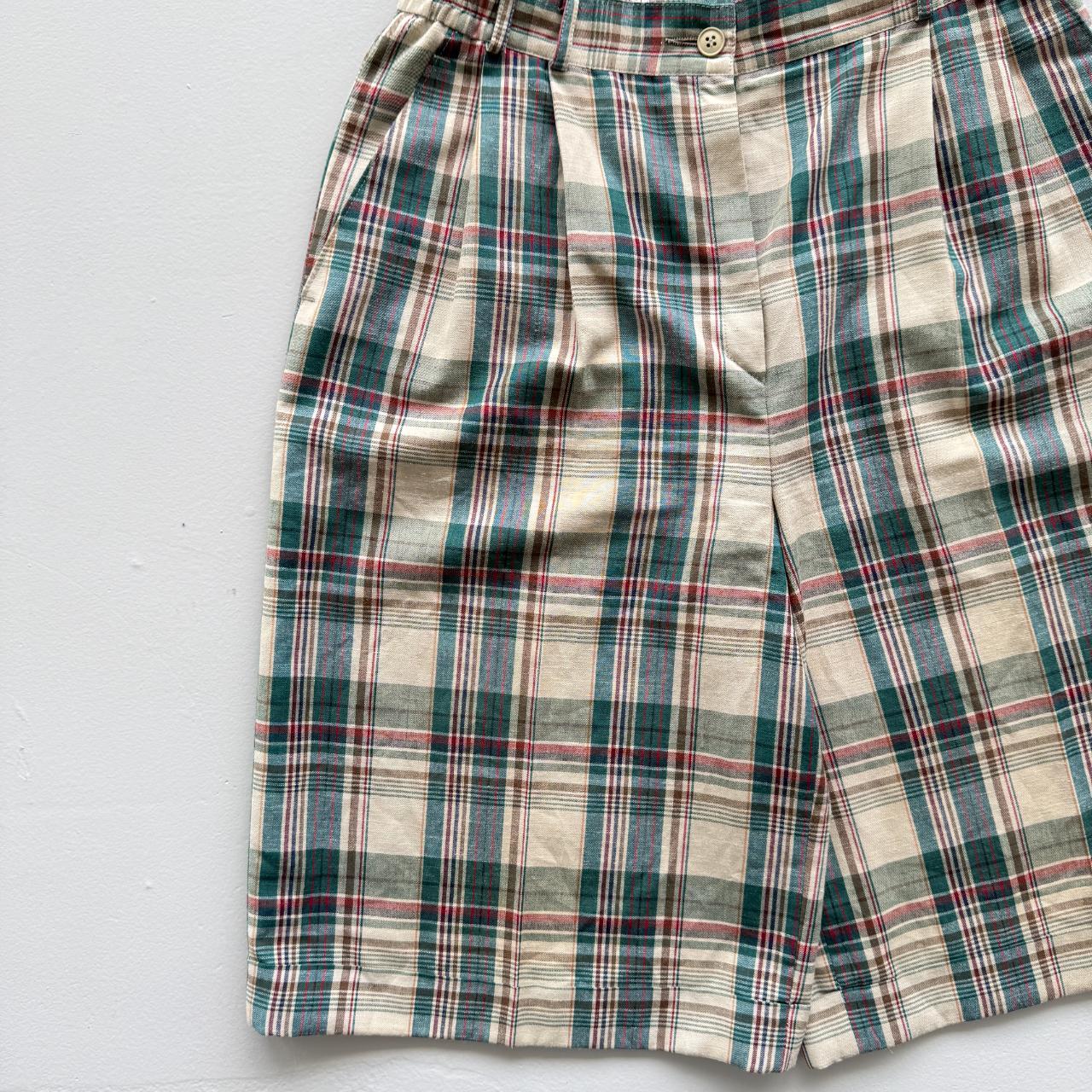 High-waisted Striped Cotton Michelle Boyard 80’s Cargo Shorts - 28"
