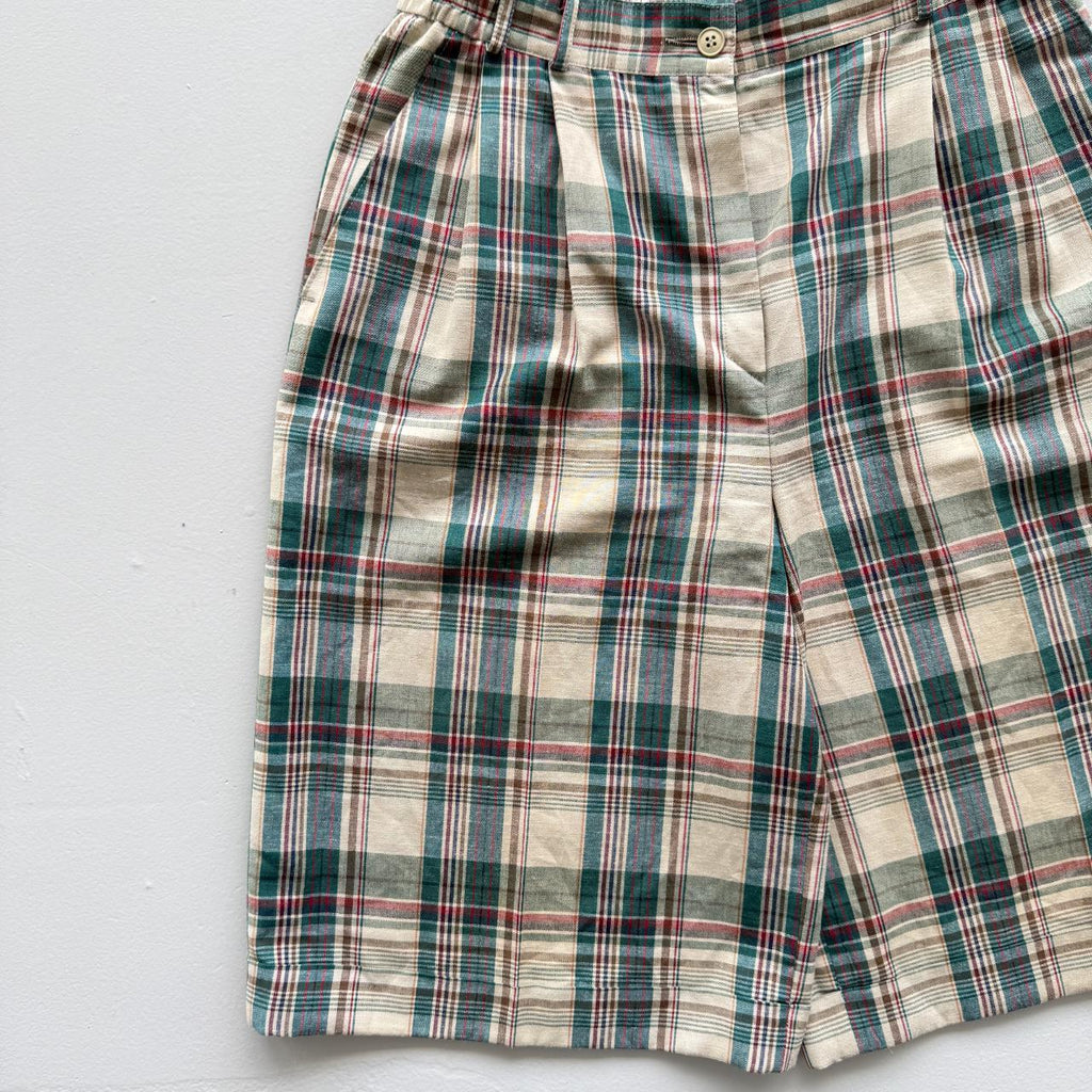 High-waisted Striped Cotton Michelle Boyard 80’s Cargo Shorts - 28"