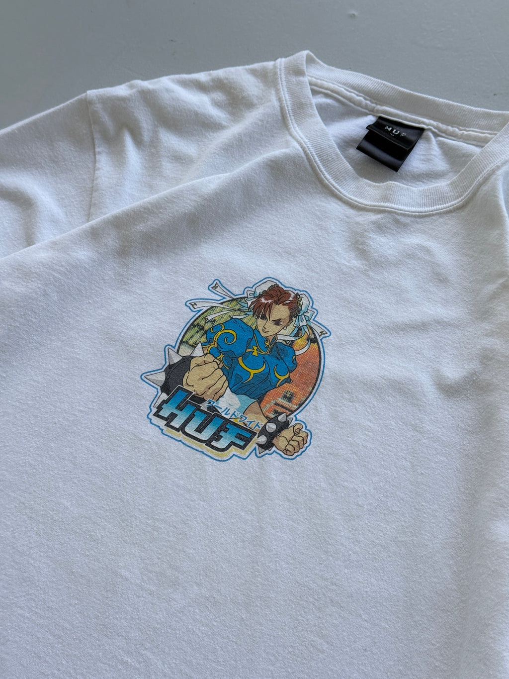 White HUF Skateboarding x Street Fighter Vintage Long Sleeve T-Shirt - Small
