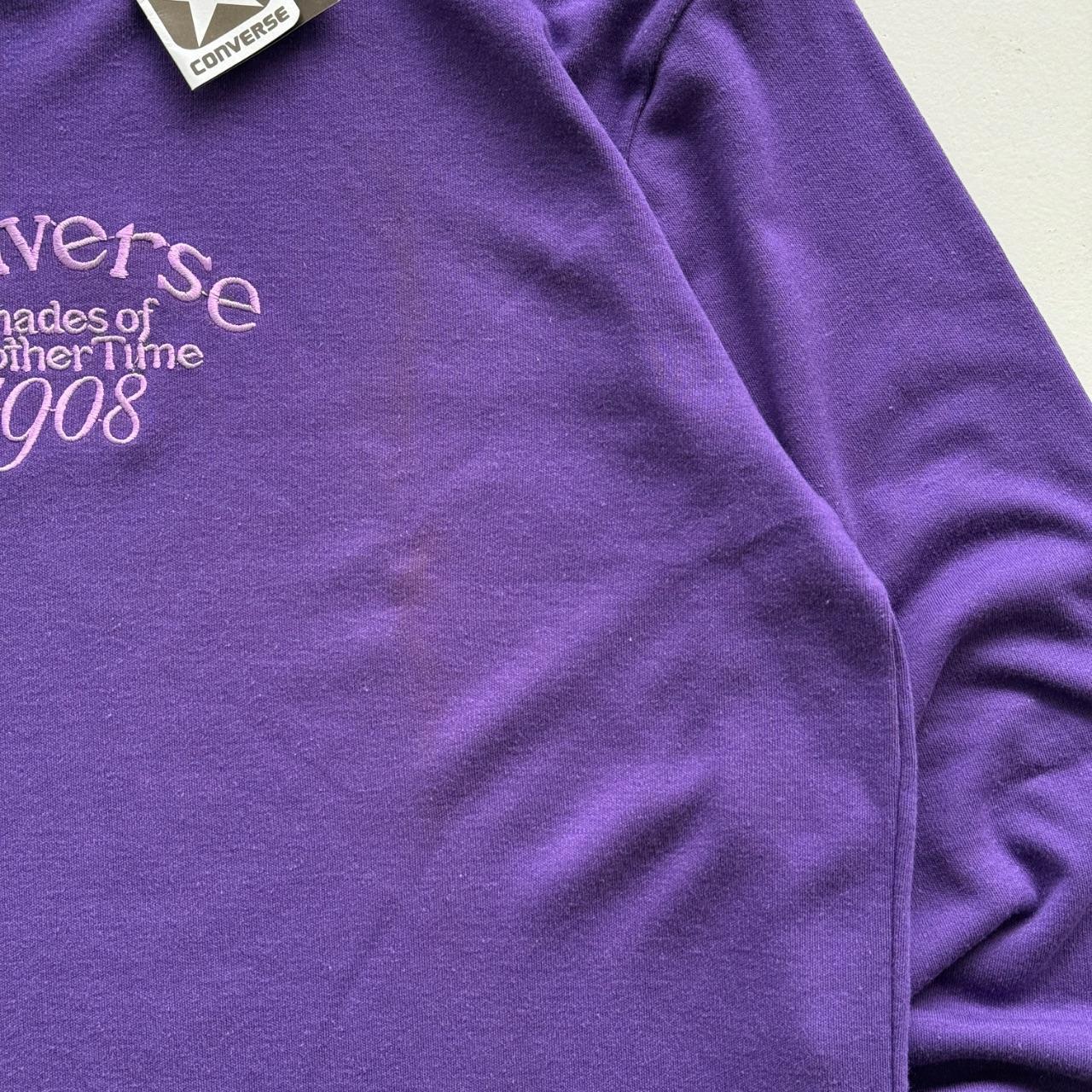 Purple Converse 90's Deadstock Graphic Mock Neck Sweatshirt - Large