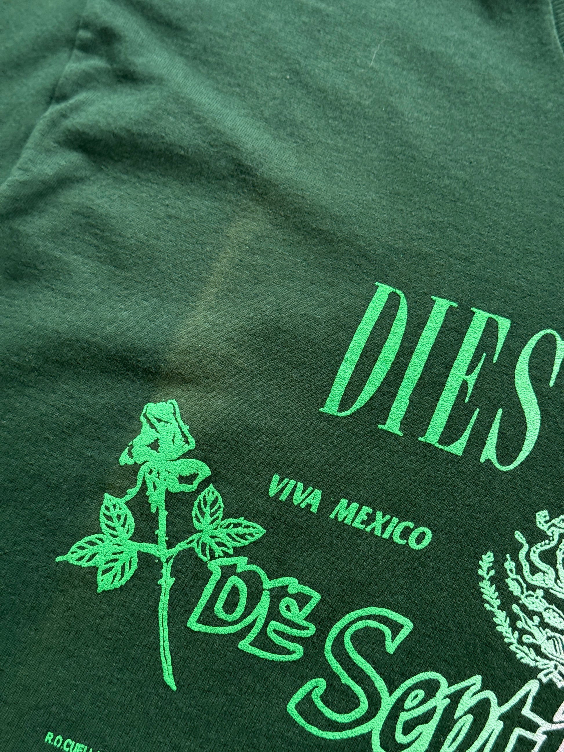 Green Mexican Independence Day 90's Vintage Graphic T-Shirt - XL