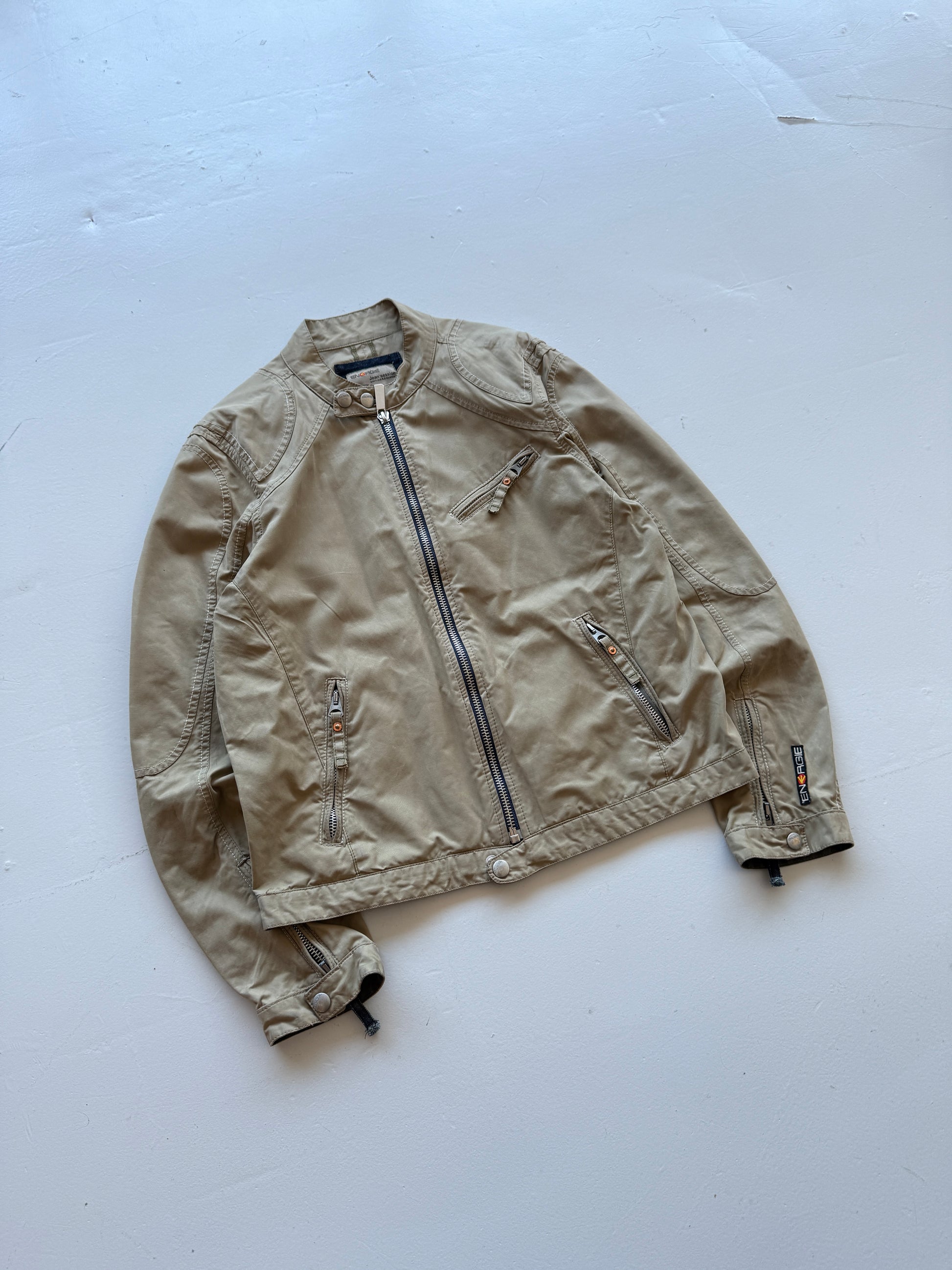 Cream Energie Leather Y2K Vintage Leather Jacket - Medium