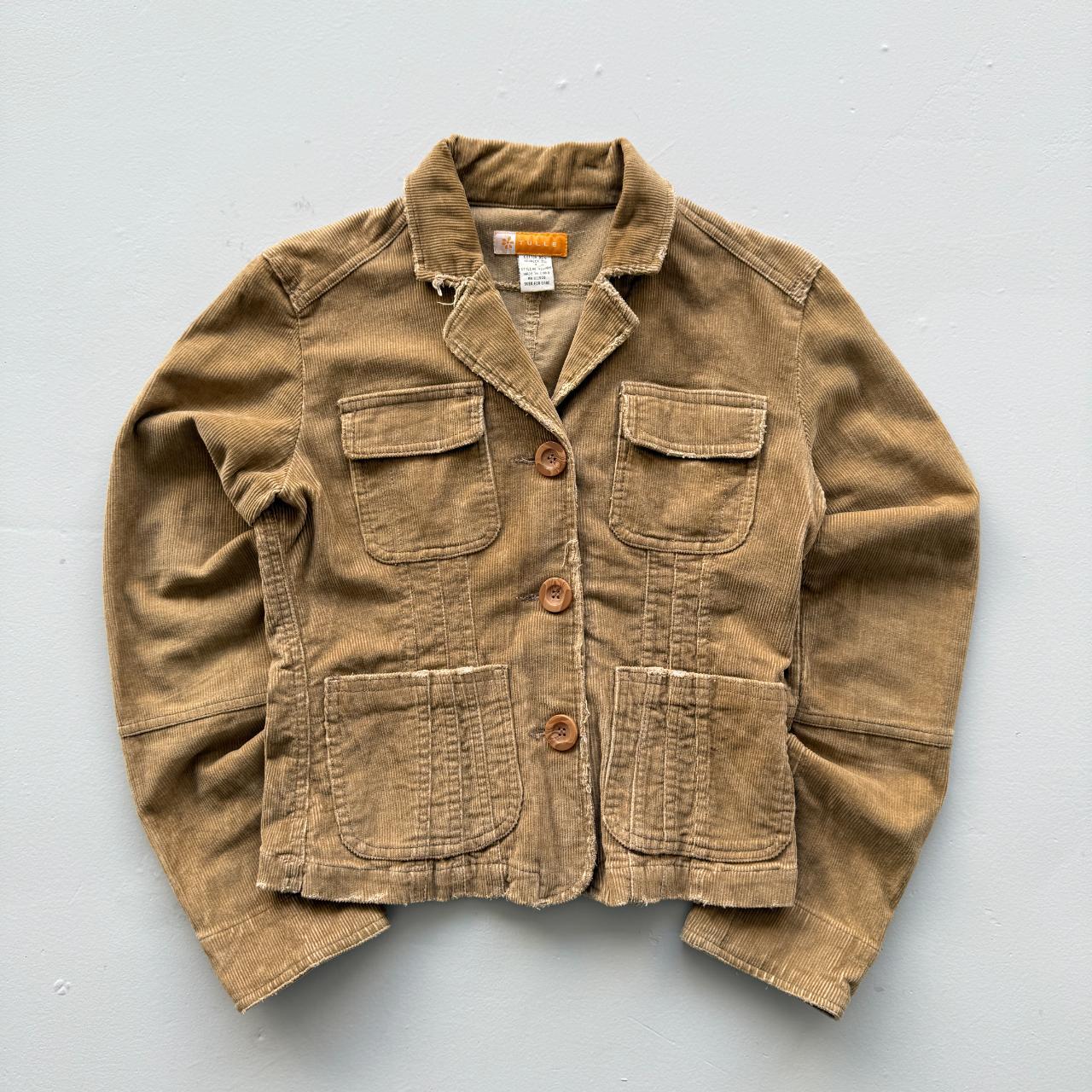 Brown Corduroy Tulle Vintage Jacket - Womens Size 8