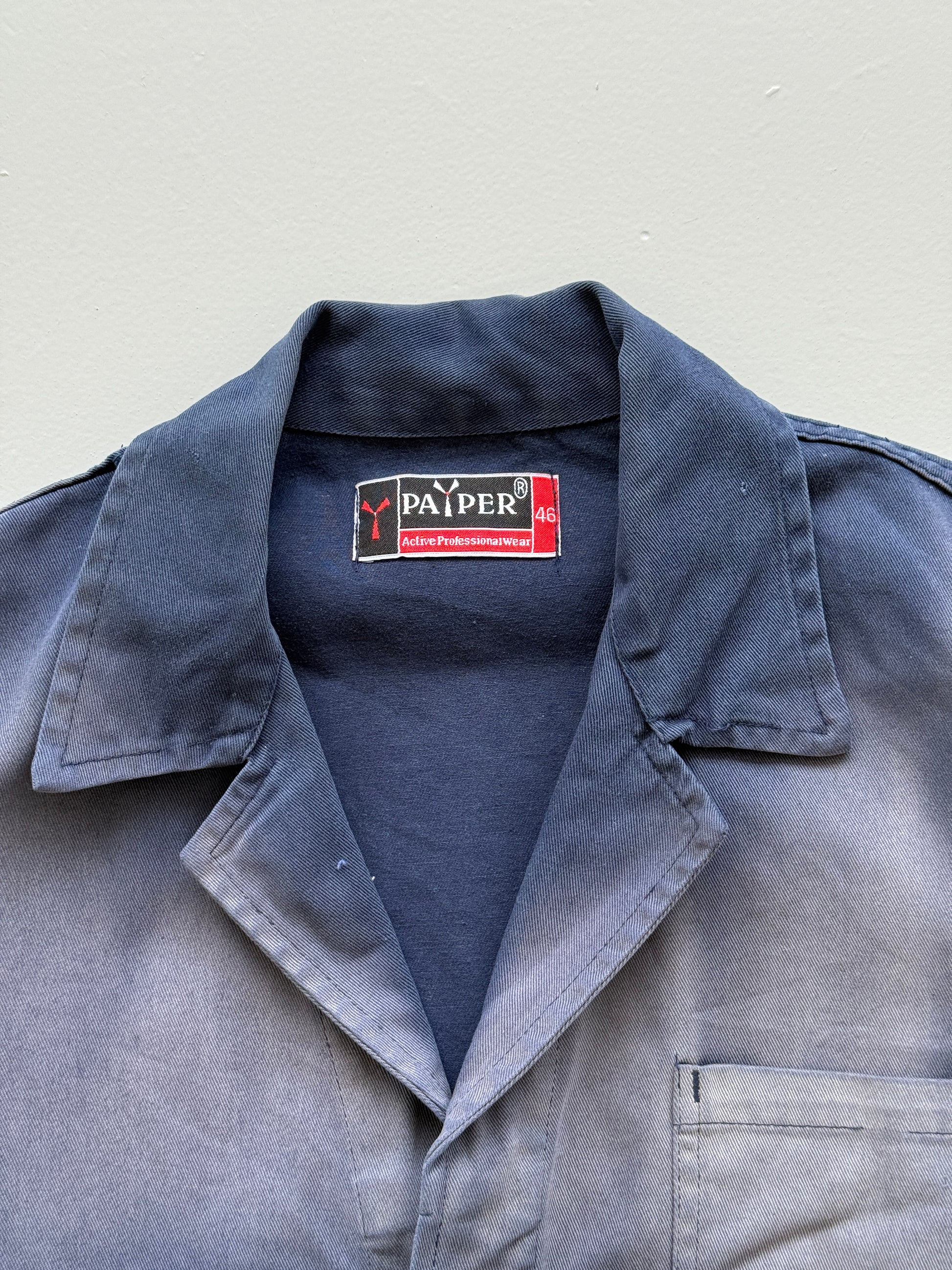 Faded Navy Blue French Chore Jacket 90's Vintage Workwear CH201 - Small