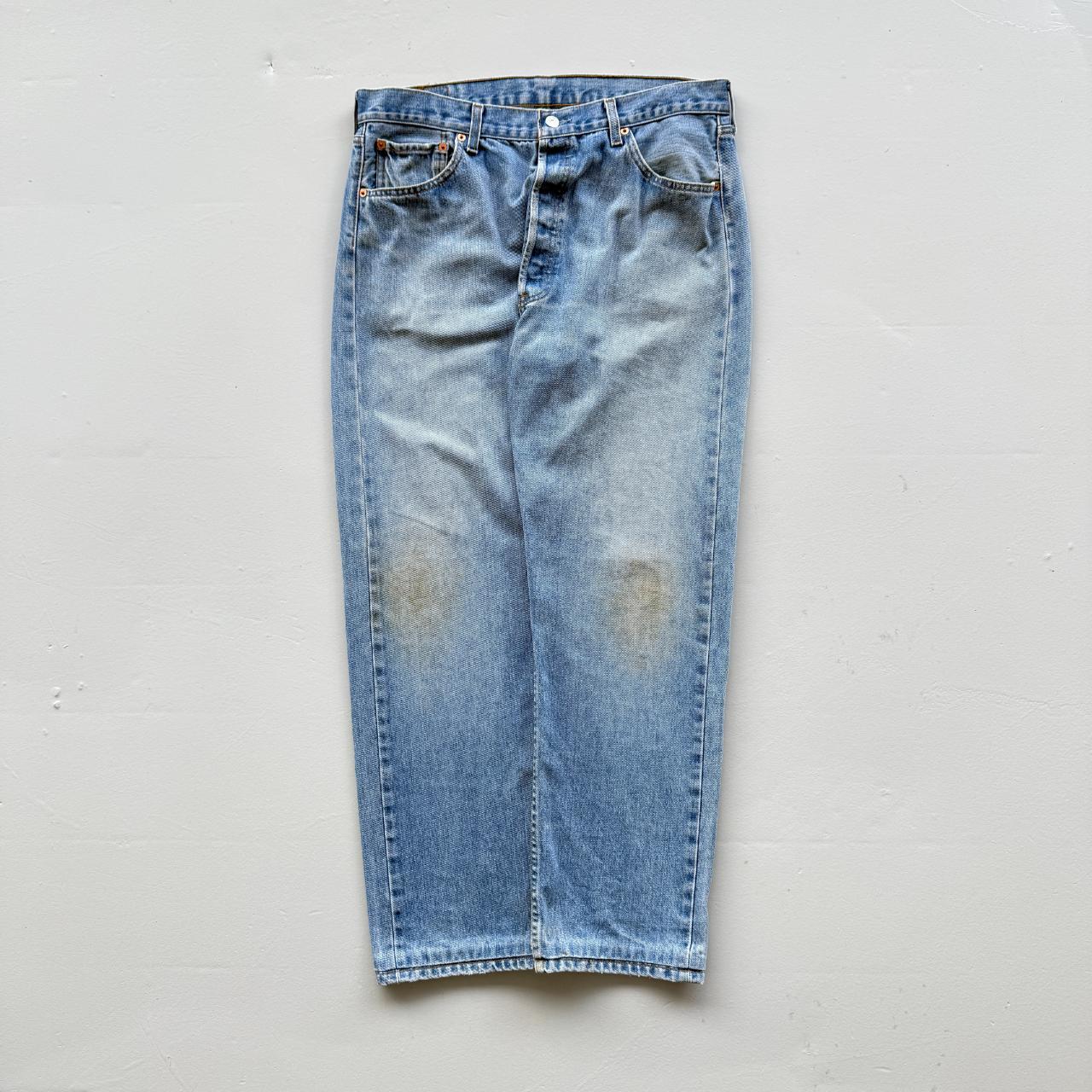 Blue Levi's 501 Denim Straight Leg 90's Vintage Jeans - 34” x 30”