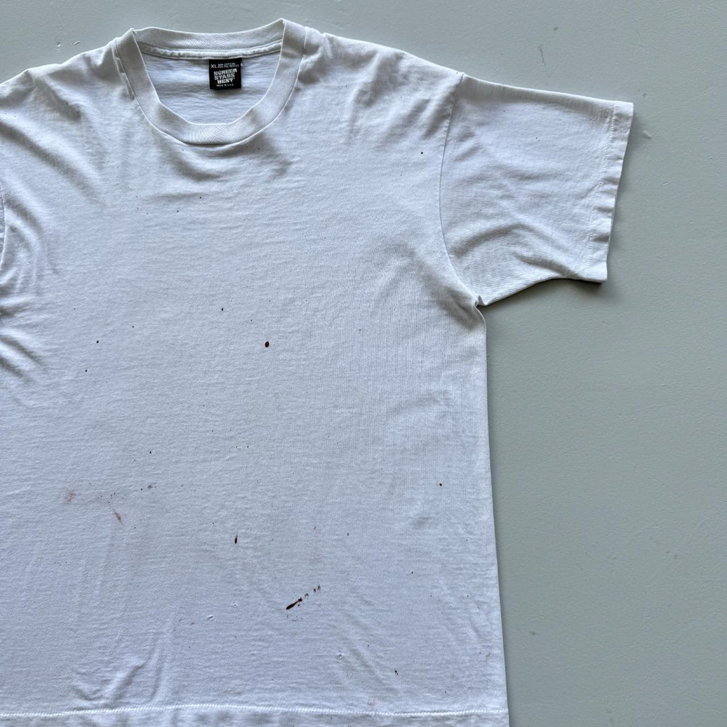 White Oregon Thrashed Vintage 90s Tour T-shirt - XL