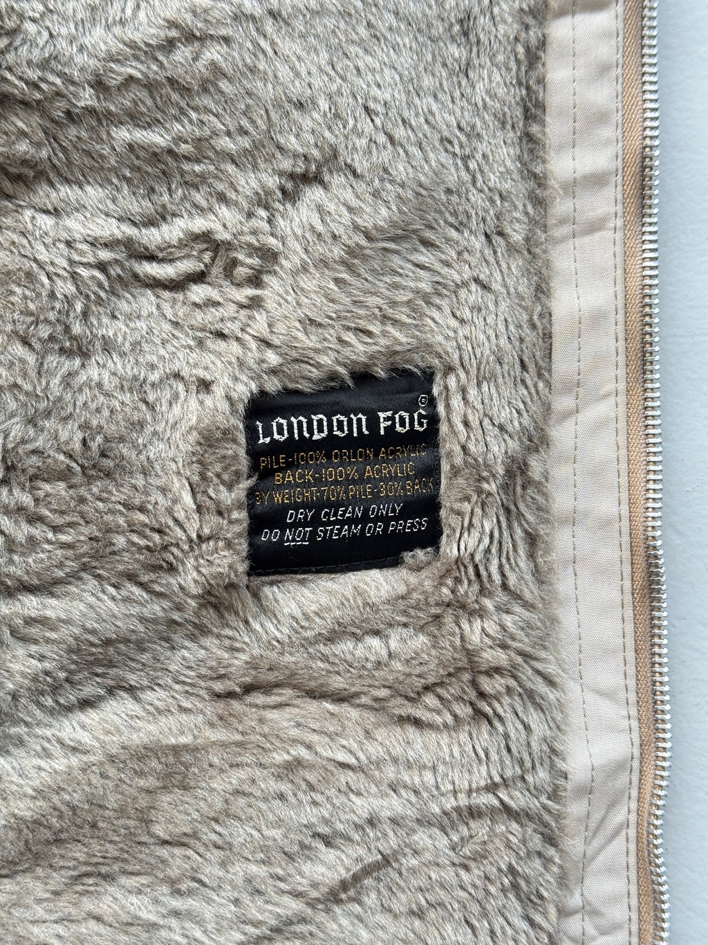 London Fog Faux Fur Collar 70's Vintage Hooded Jacket - Medium