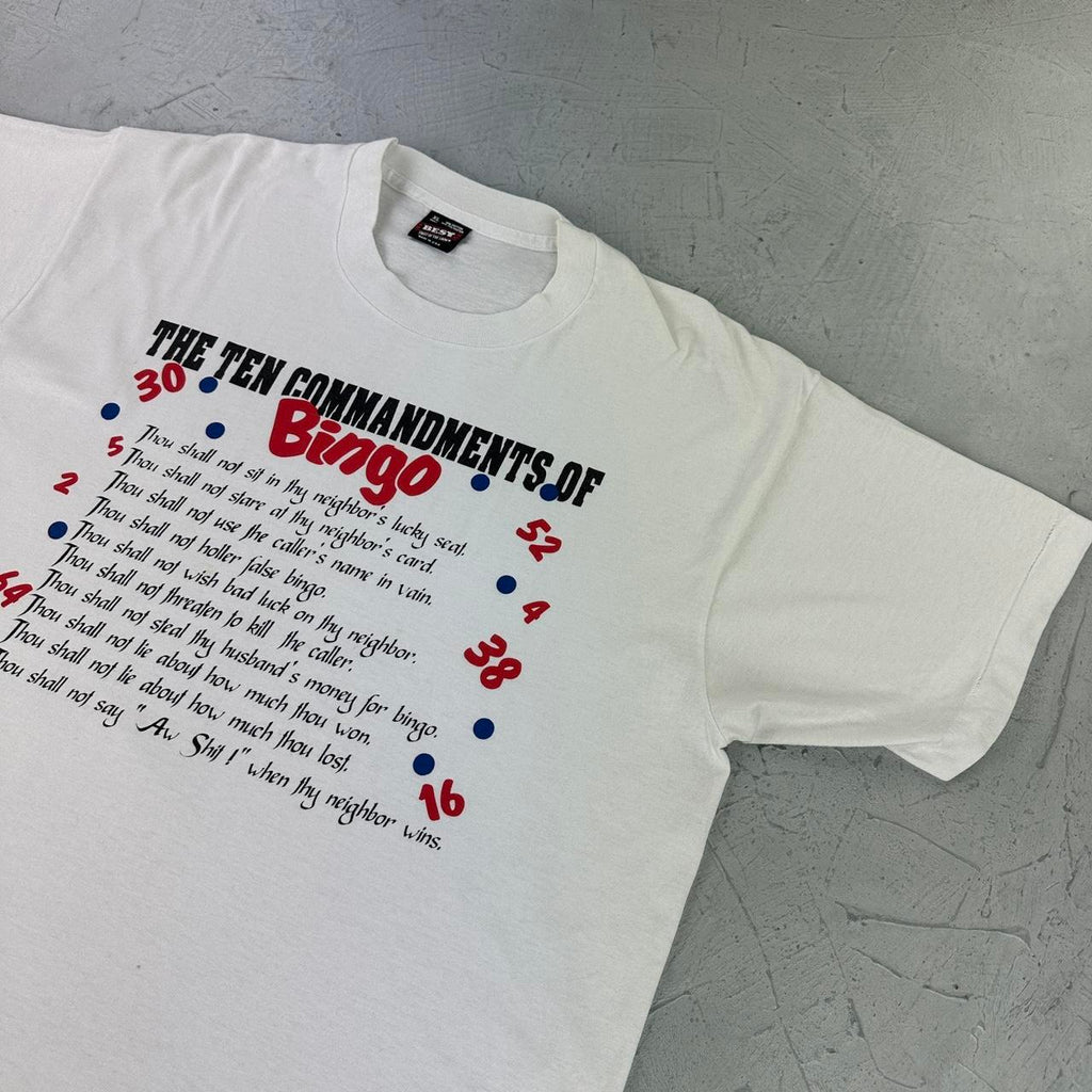 Bingo Commandments Vintage T-shirt - XL