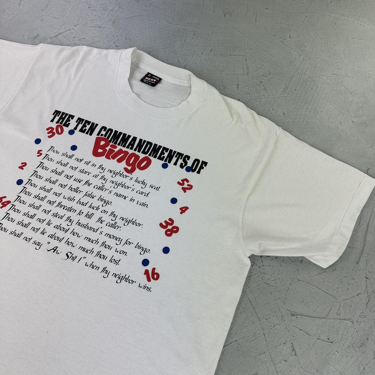 Bingo Commandments Vintage T-shirt - XL