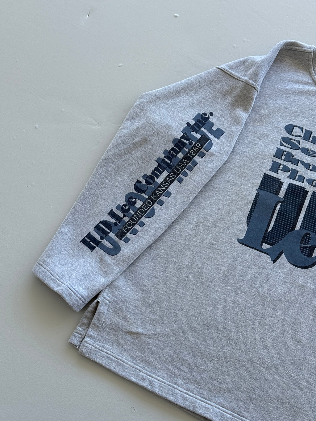 Grey Lee 90's Vintage Union Made Graphic Sweatshirt Jumper - XL