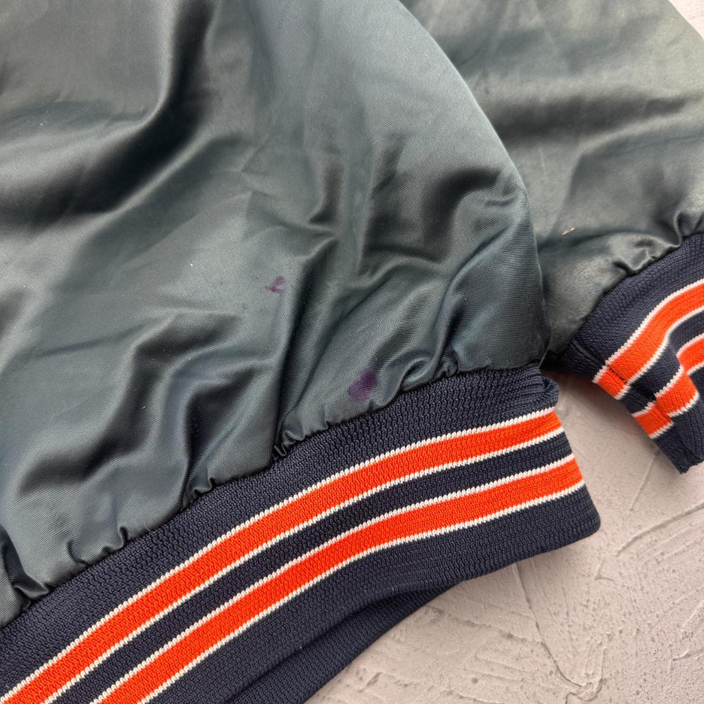 ILLINI 80s USA Navy Grey University Varsity Jacket - Medium