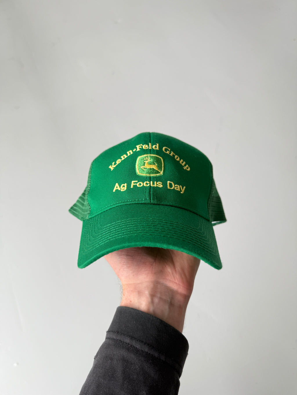 Green John Deer Vintage Canvas and Mesh SnapBack Trucker Cap