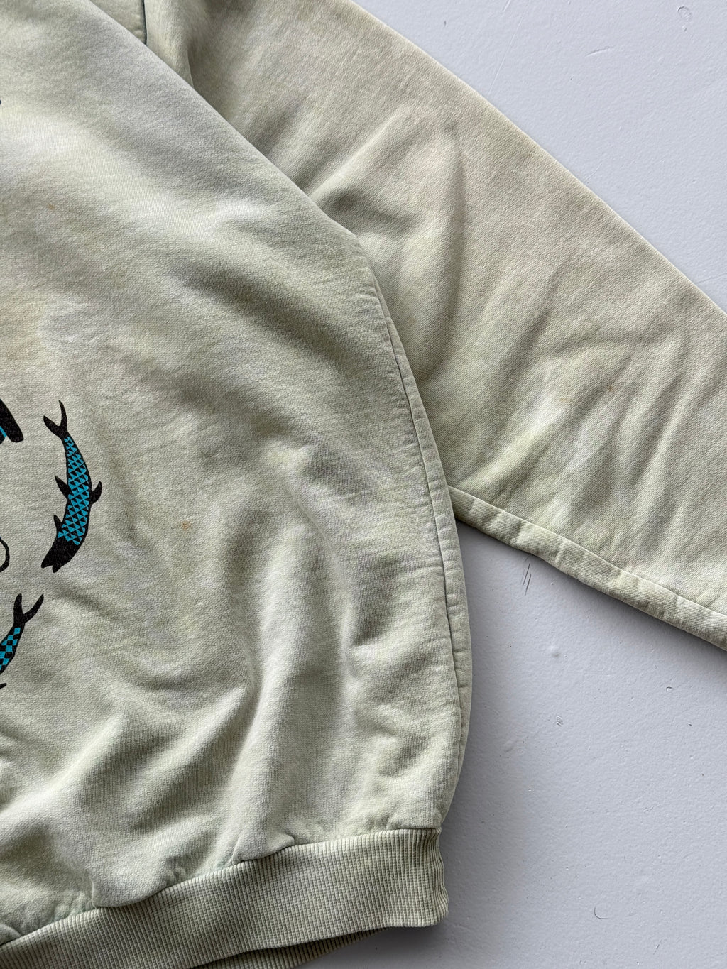 Light Green Native American 90's Vintage Tourist Graphic Sweatshirt - Large
