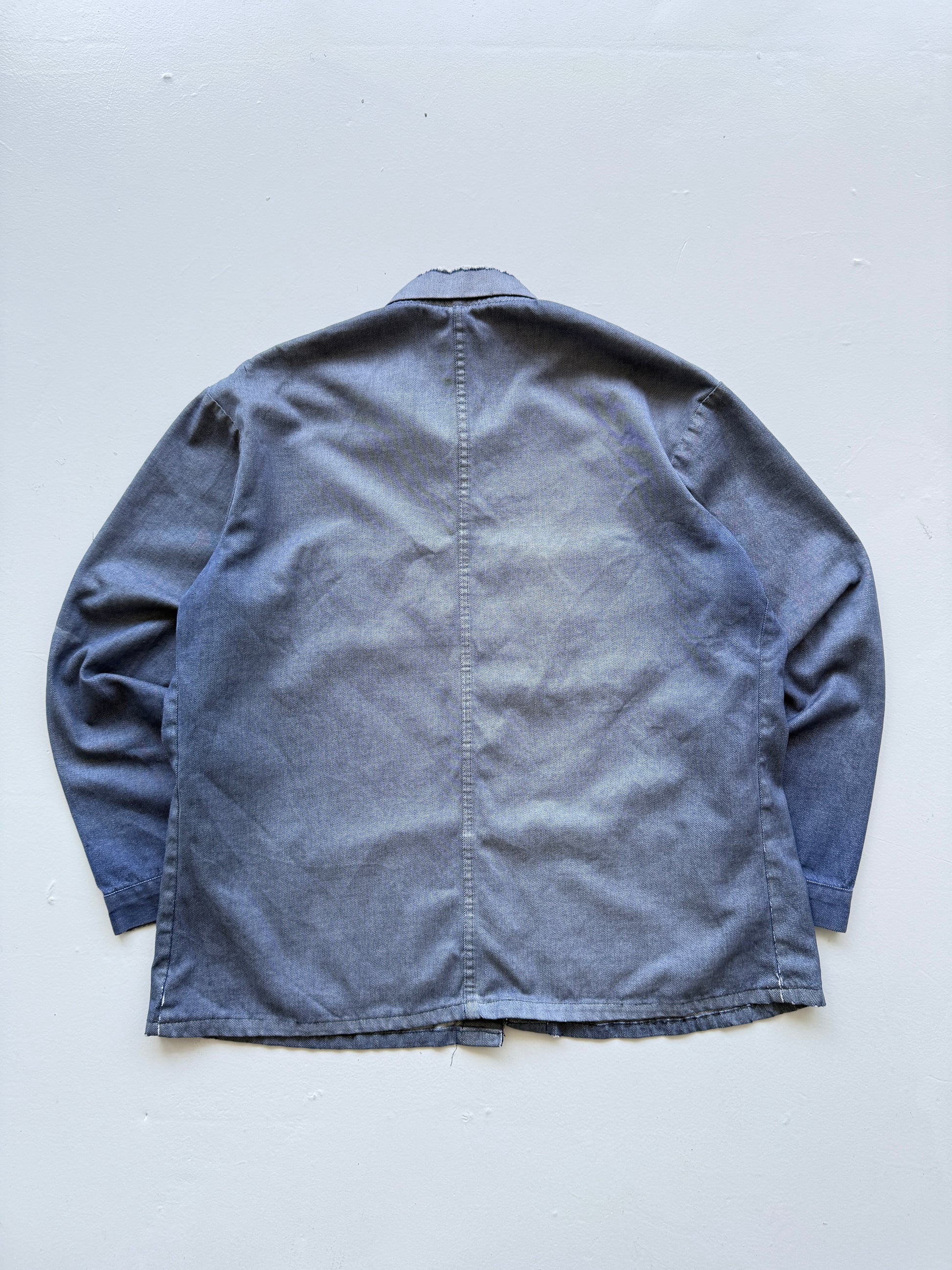 Faded Blue French Chore Jacket 80's Vintage Workwear CH324 - Boxy Medium