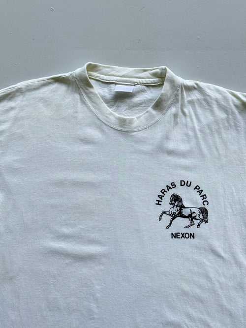 Yellow Haras Du Parc 90's Vintage SingleHorse Graphic T-Shirt - Medium