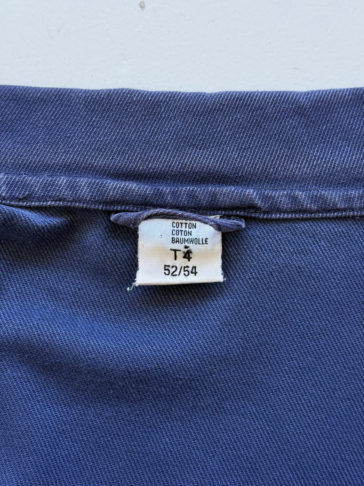Thrashed Blue French Vintage Workwear Chore Jacket CH428 - Medium