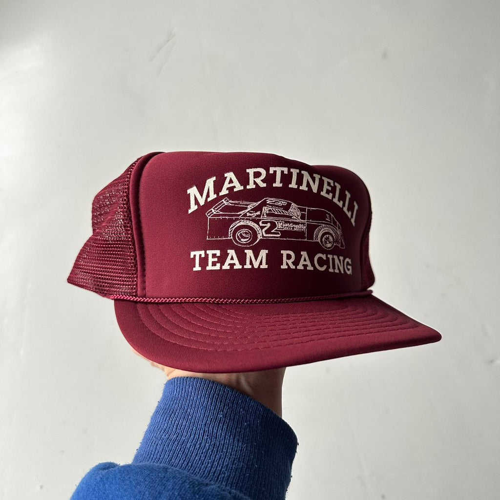 Burgundy Martinelli Racing Vintage Foam & Mesh SnapBack Trucker Cap