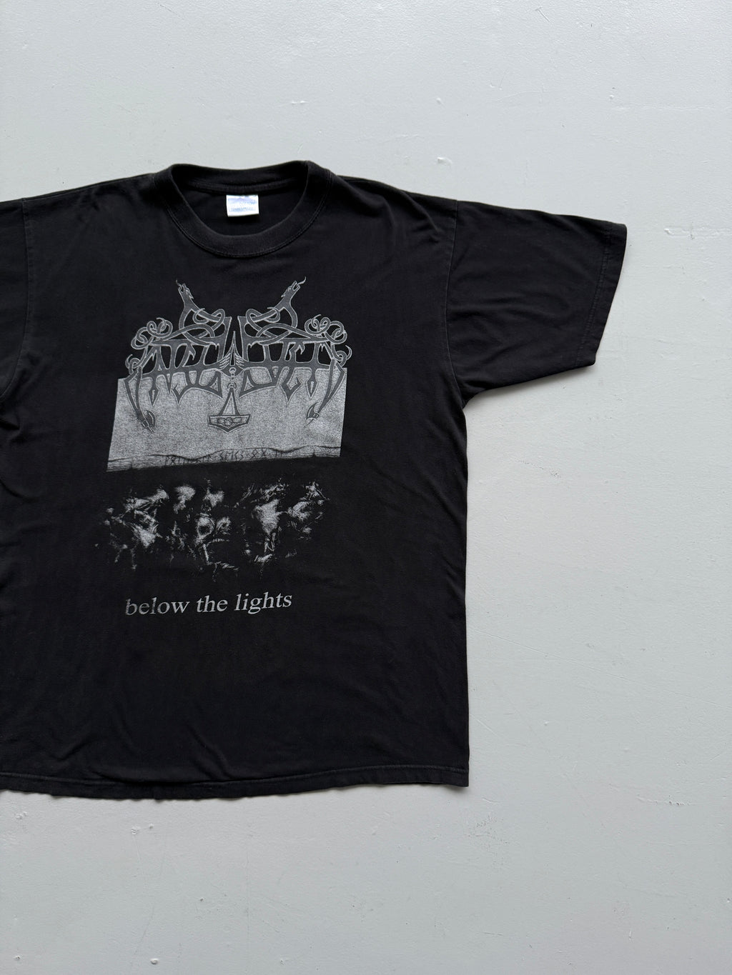 Black Enslaved 2003 Below the Lights Euro Boot Vintage Graphic T-Shirt - Large