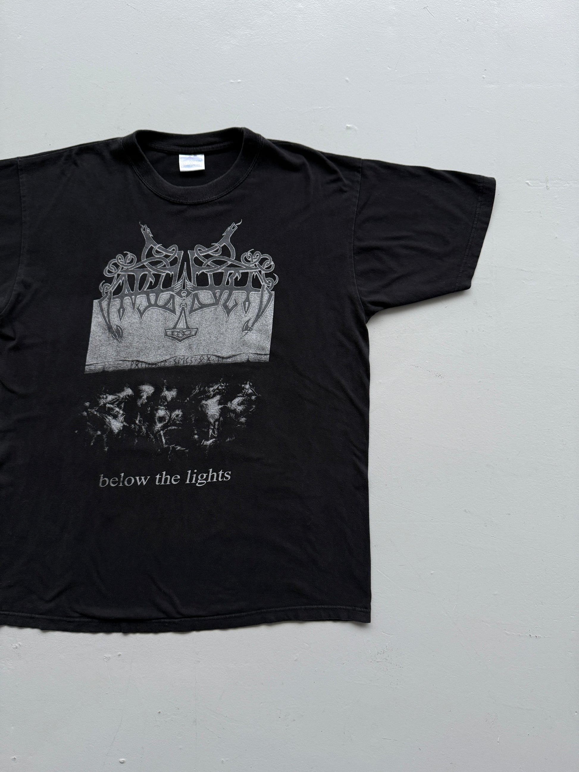 Black Enslaved 2003 Below the Lights Euro Boot Vintage Graphic T-Shirt - Large