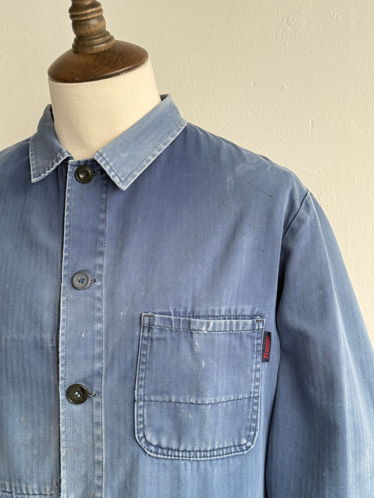 Faded Blue Pionier Vintage Workwear Chore Jacket CH549 - Medium