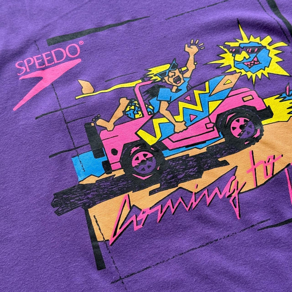 Purple Speedo 90s Deadstock Graphic T-Shirt - Medium