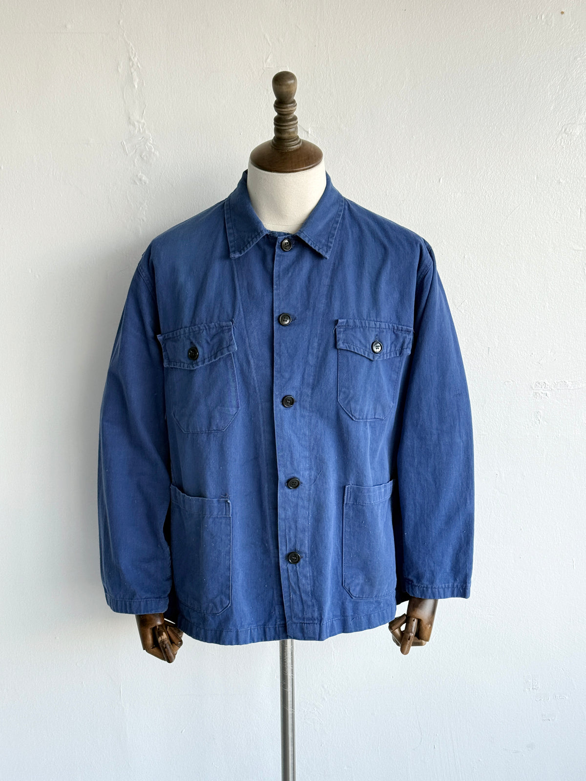 Blue French 1950s/60s Vintage Workwear Chore Jacket CH501