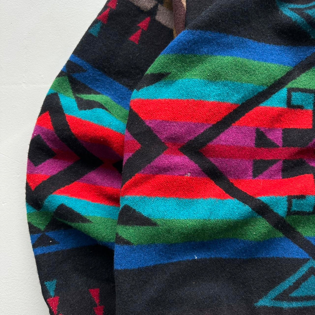 Navy Pendleton High Grade Western Wear Zip-Up Jacket - Medium