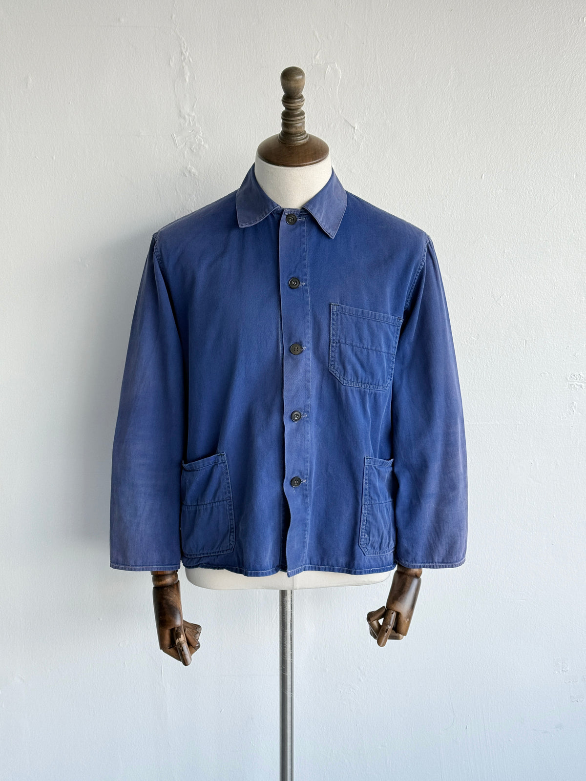 Blue French 1950s/60s Vintage Workwear Chore Jacket CH500 - XS