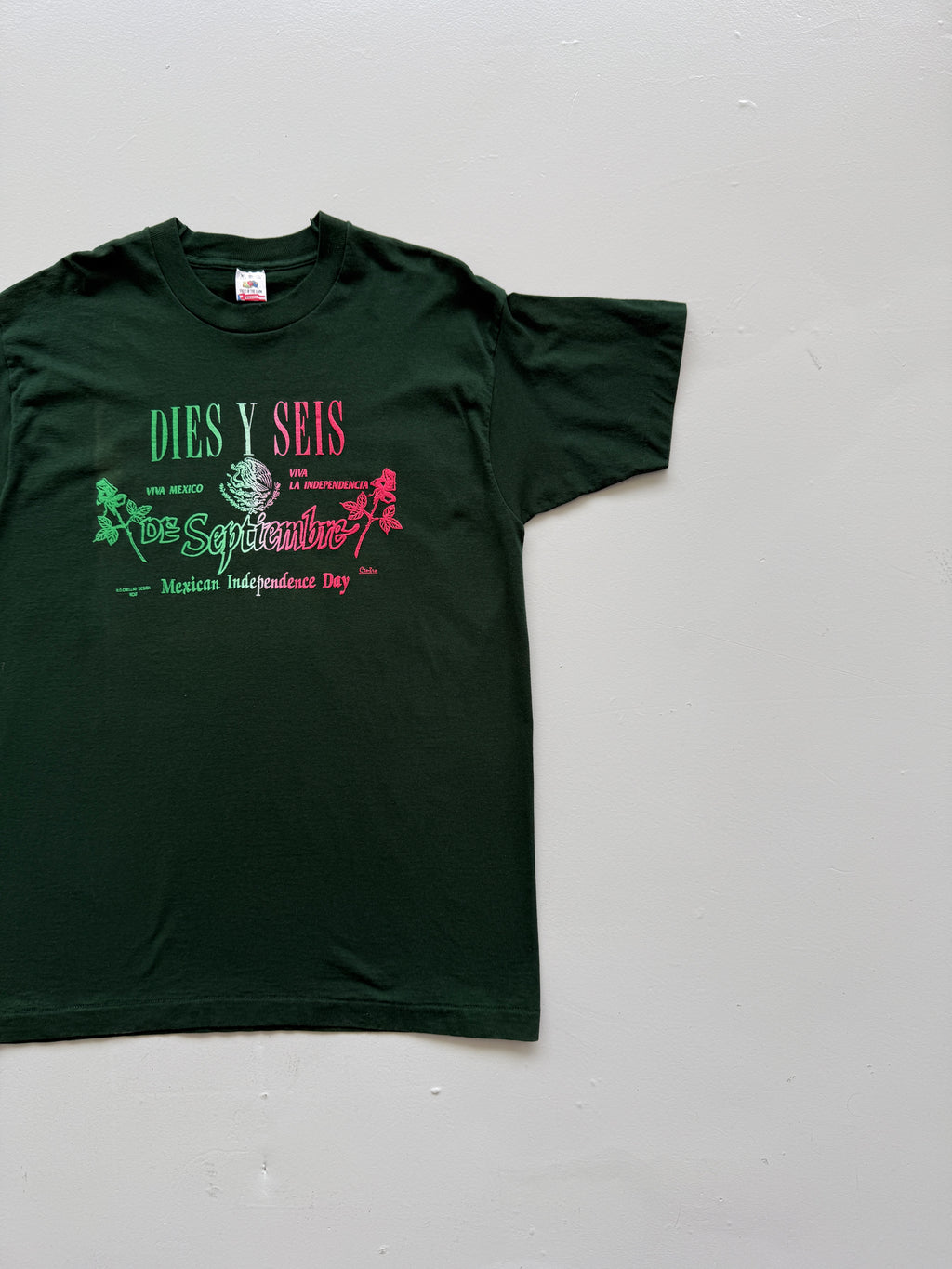 Green Mexican Independence Day 90's Vintage Graphic T-Shirt - XL