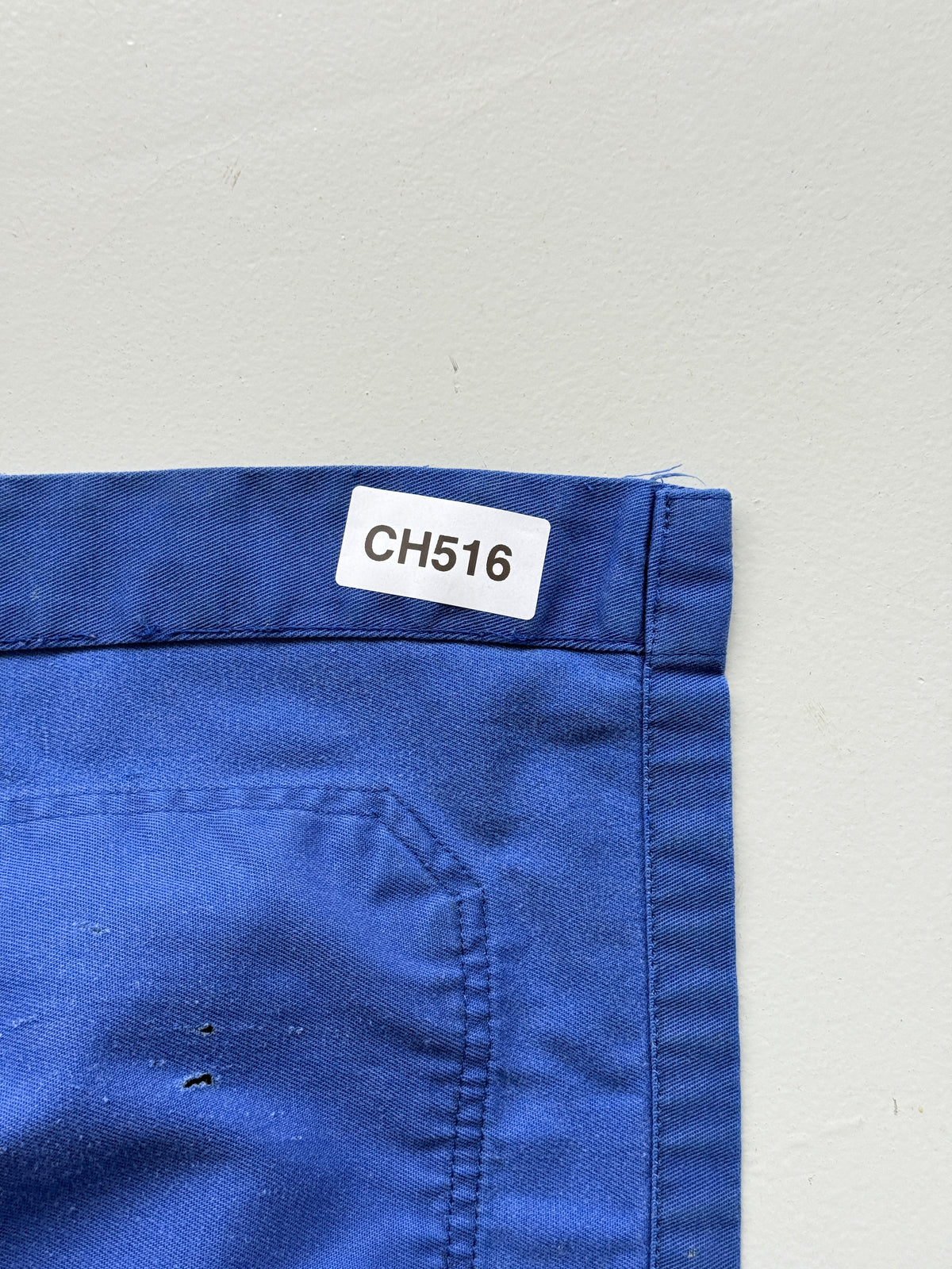Thrashed Blue French 80's Vintage Workwear Chore Jacket CH516 - Large